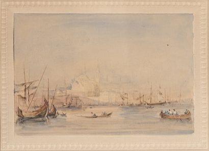 École Du Xix-Xxe Siècles — Les pêcheurs dans le Bosphore