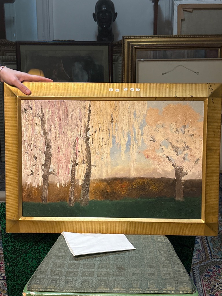 École Suédoise — Paysage aux arbres