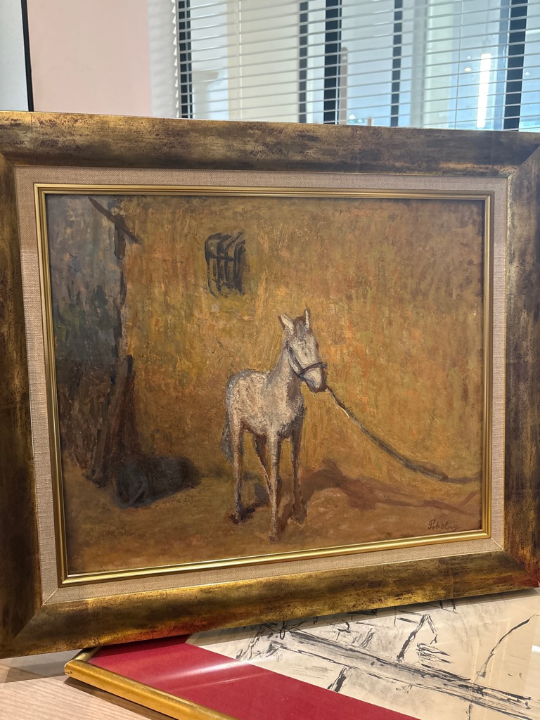 Robert PIKELNY — Poulain attaché Au dos une esquisse