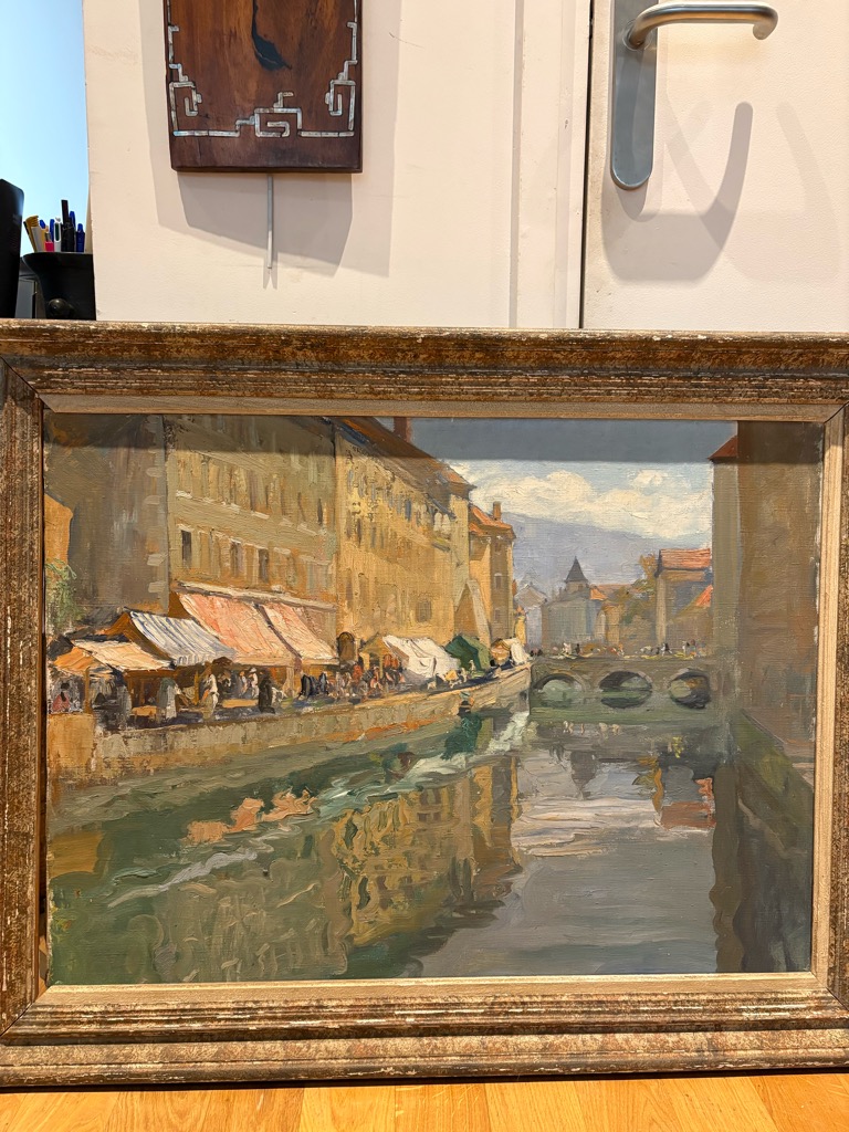 École moderne vers 1930 — Le grand canal Annecy, 1935 ou  1936