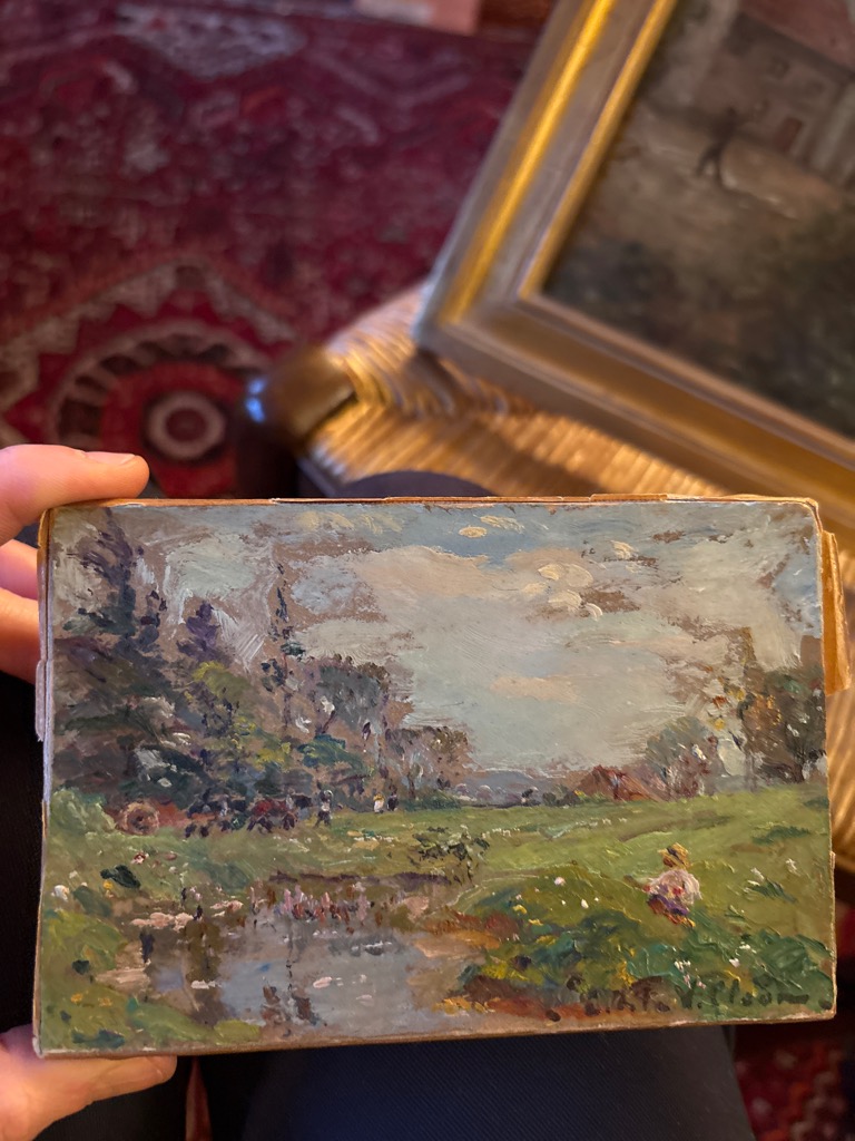 Emmanuel De La Villéon — Pêcheur en bord de rivière