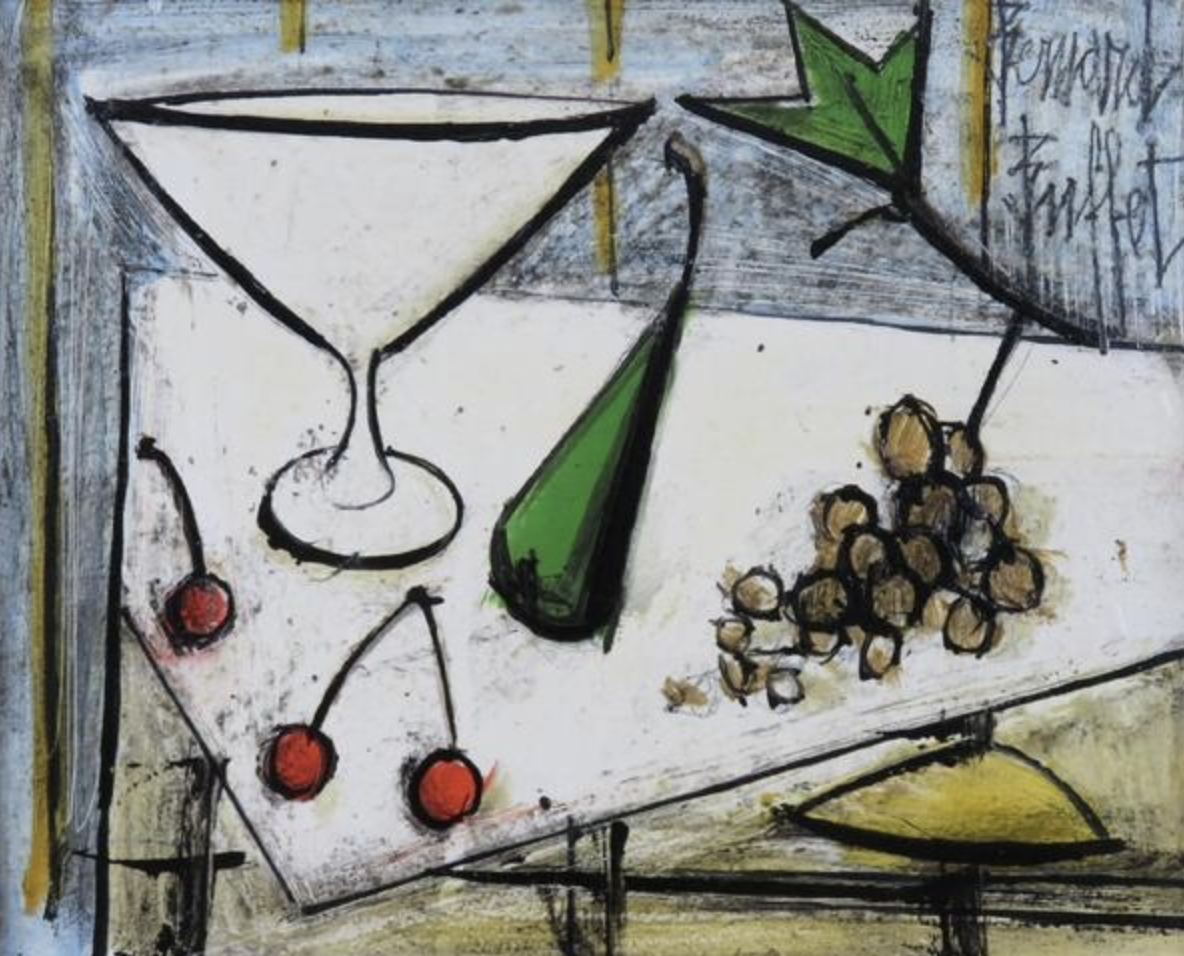  — Nature morte à la poire verte et aux cerises