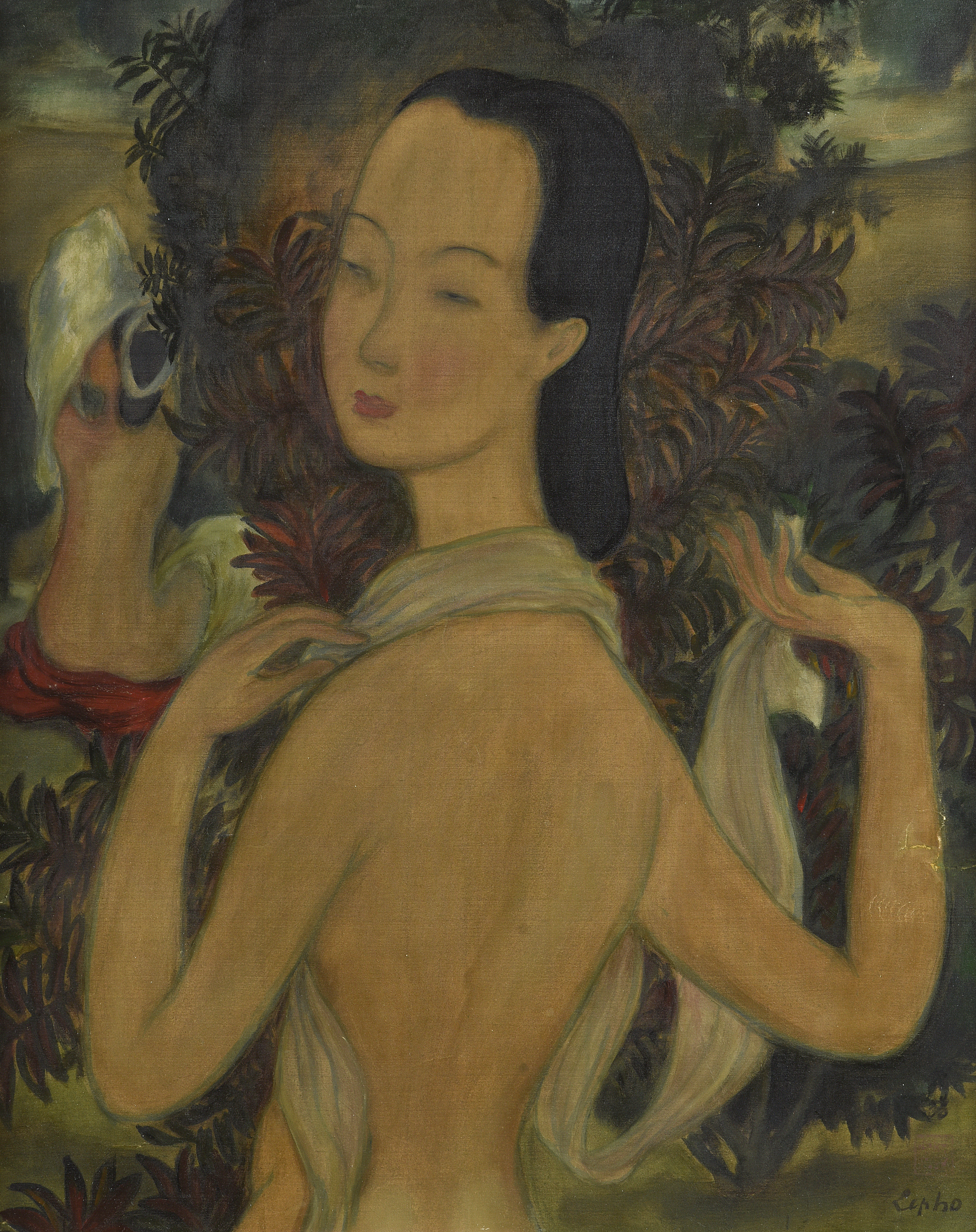 LE PHO (1907-2001) — Le bain, deux femmes dans un paysage, circa 1945