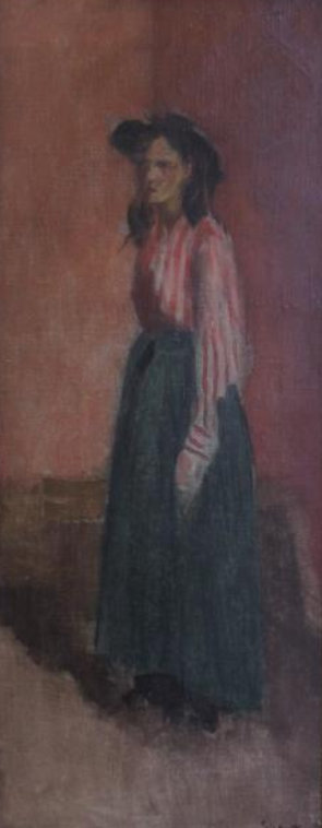 Walter SICKERT (1860-1942) — Le Corsage Rayé : Standing Woman, circa 1893-94
