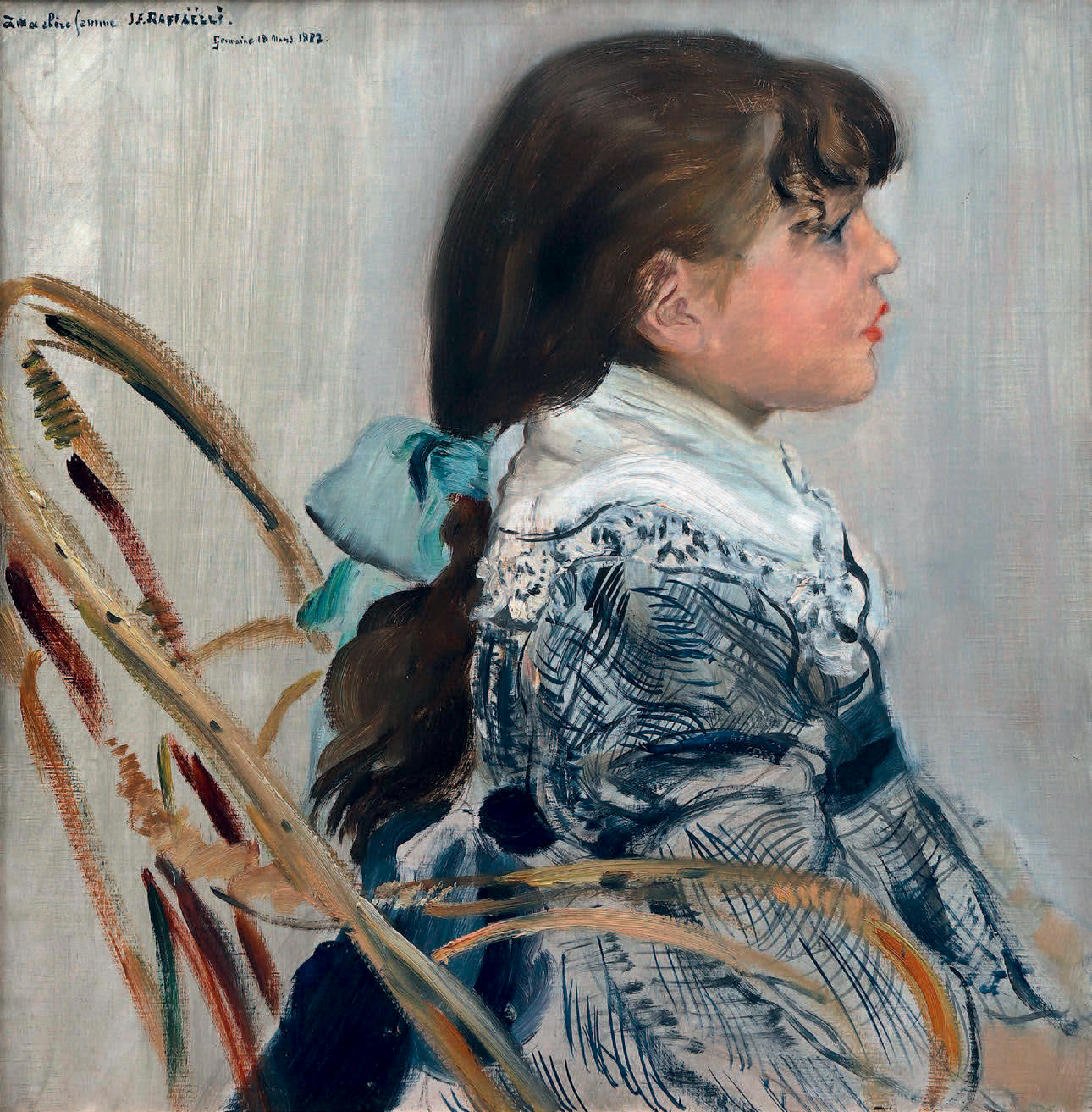 JEAN-FRANÇOIS RAFFAËLLI (1850-1924) — Portrait de Germaine, fille de l'artiste