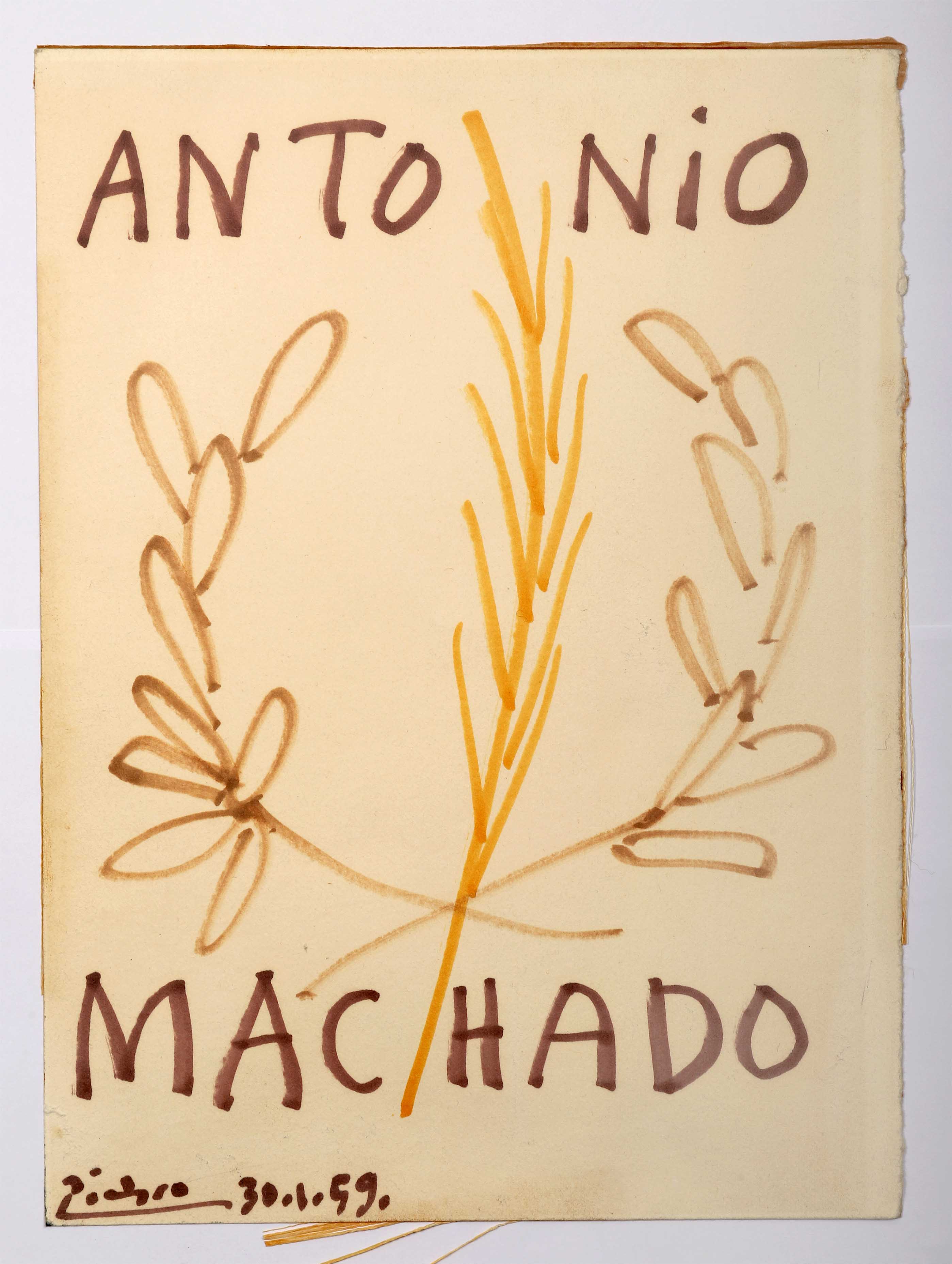 Pablo PICASSO (1881-1973) —  :Hommage à Antonio Machado