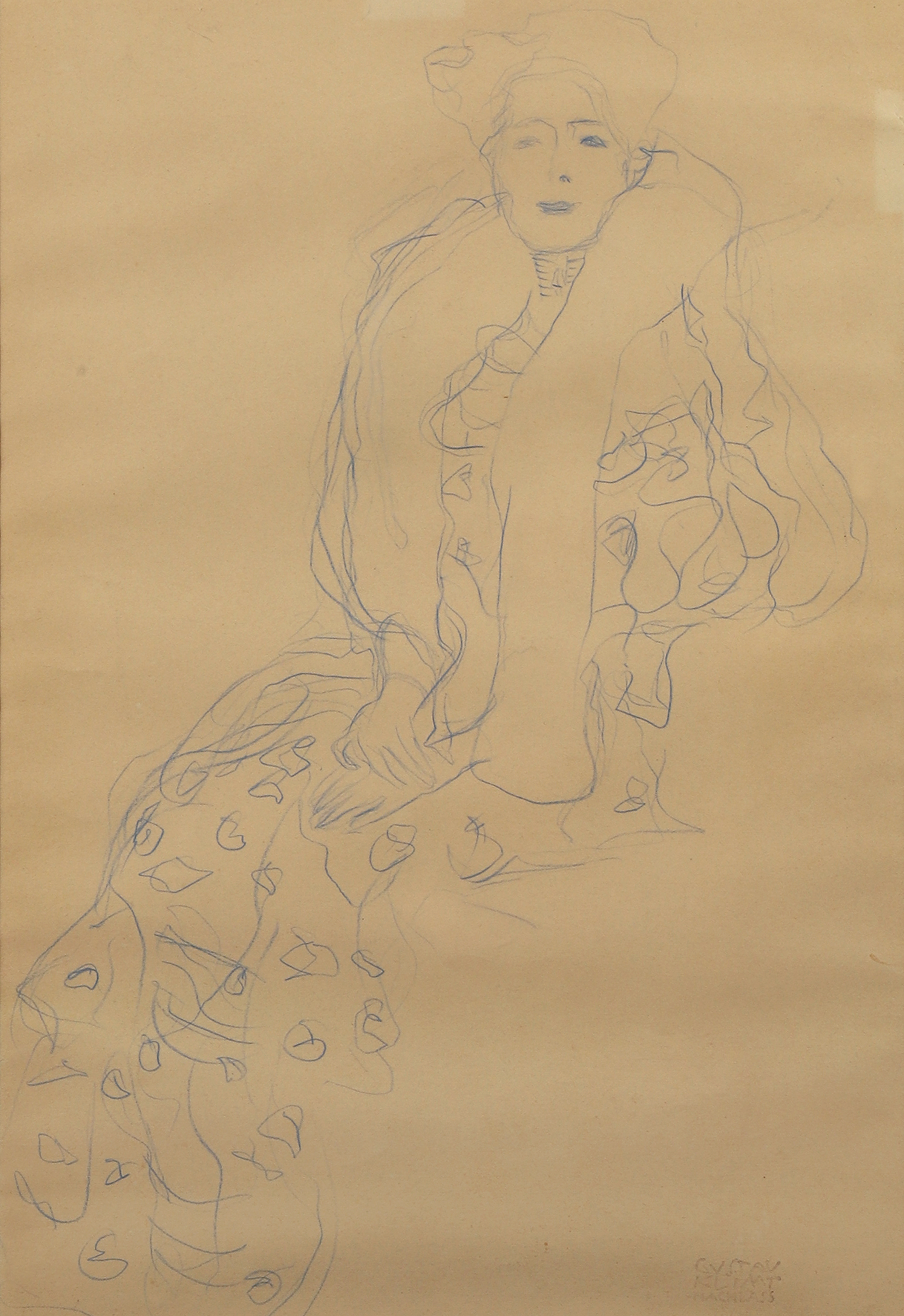 Gustav KLIMT (1862-1918) — Etude pour le Portrait de Fritza Riedler, peint en 1906