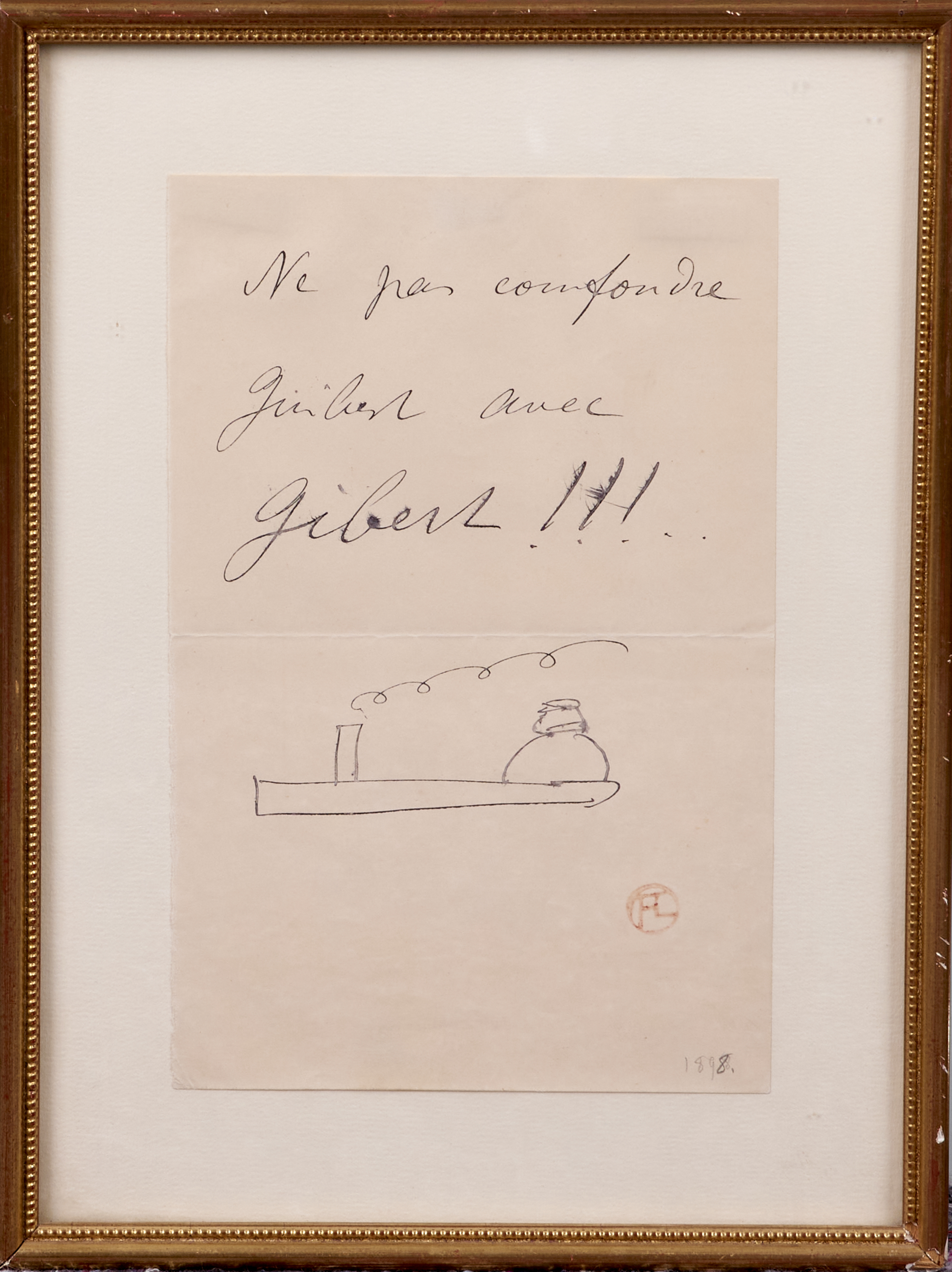 Henri DE TOULOUSE-LAUTREC (1864-1901) — . \"Ne pas confondre Guibert avec Gibert !!!\".