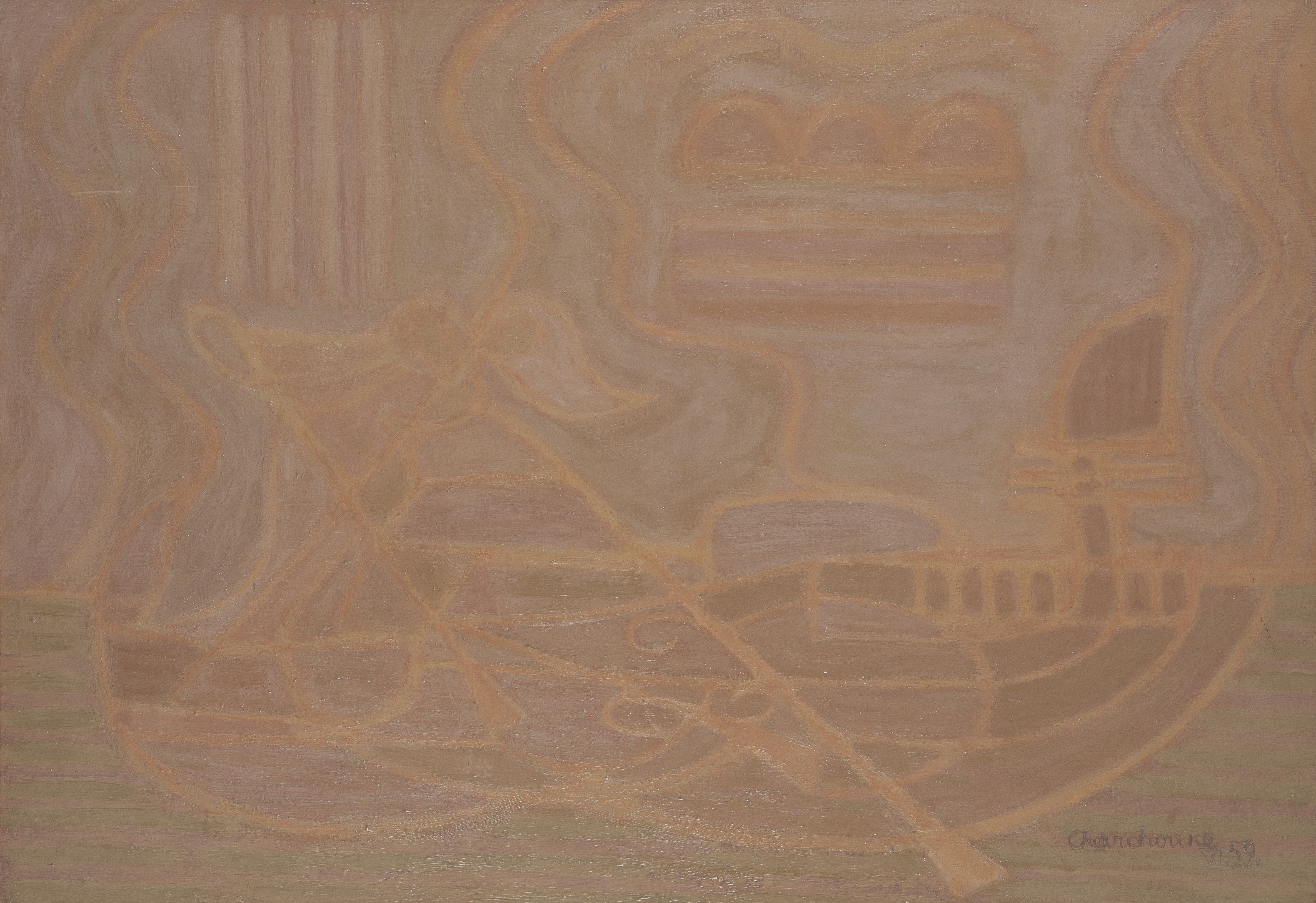 Serge CHARCHOUNE (1888-1975) — Gondola N°6, Juin 1952.