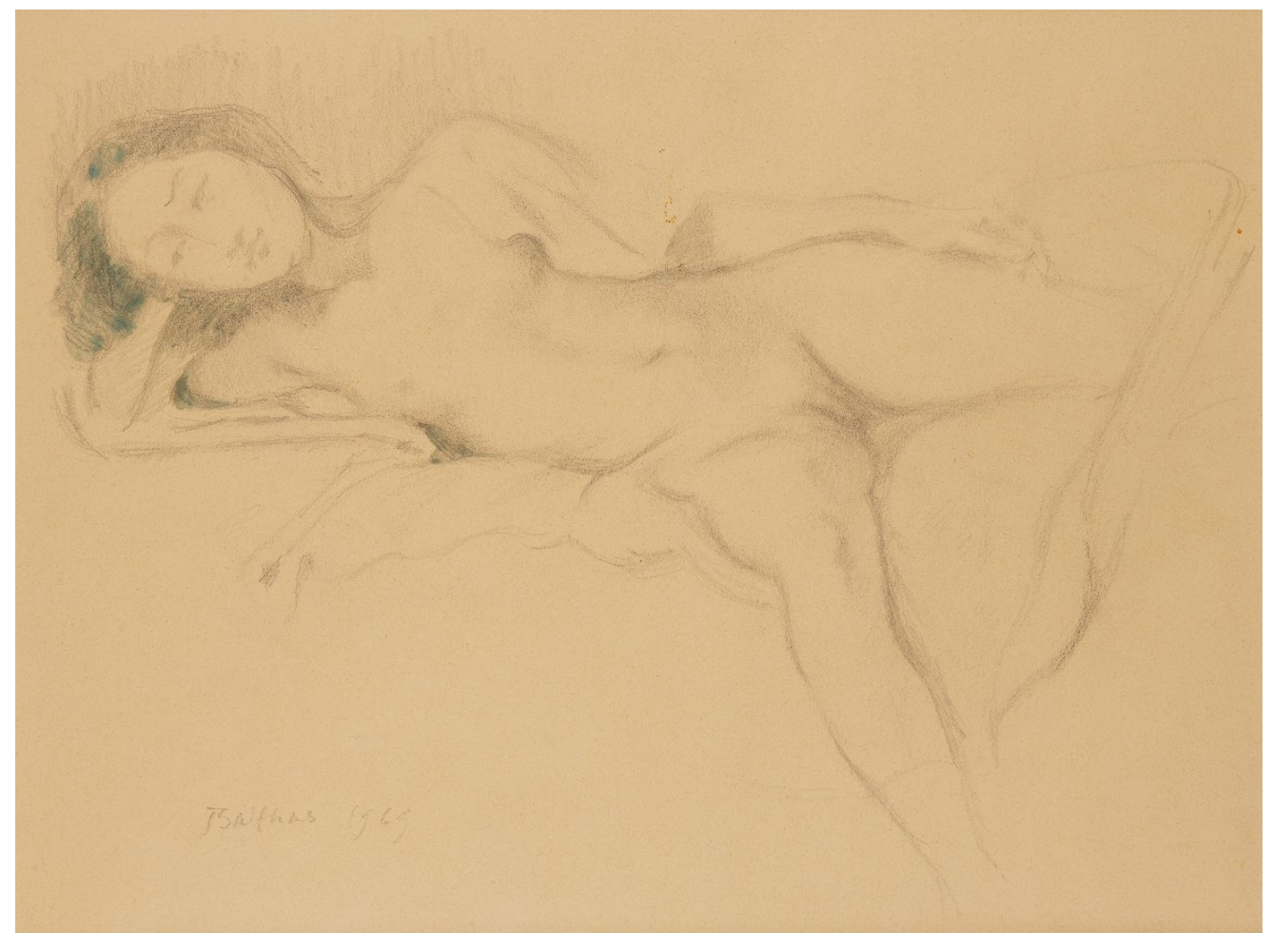 BALTHUS (1908- 2001) — Nu étendu, 1969