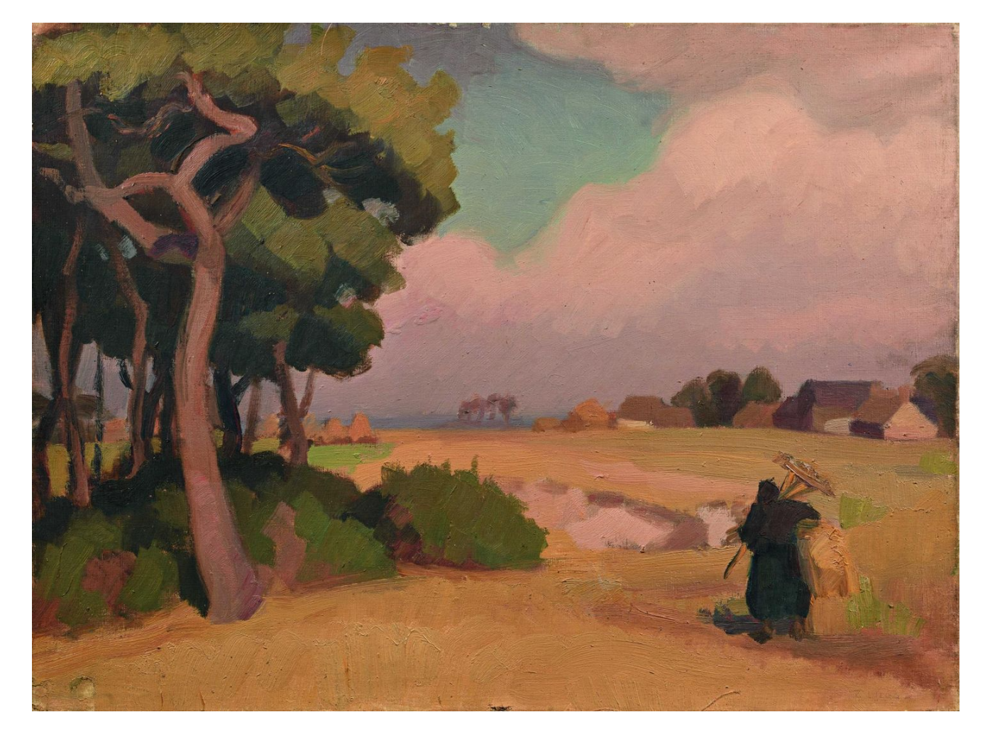 Jules Émile ZINGG (1882-1942) — Paysanne au champs