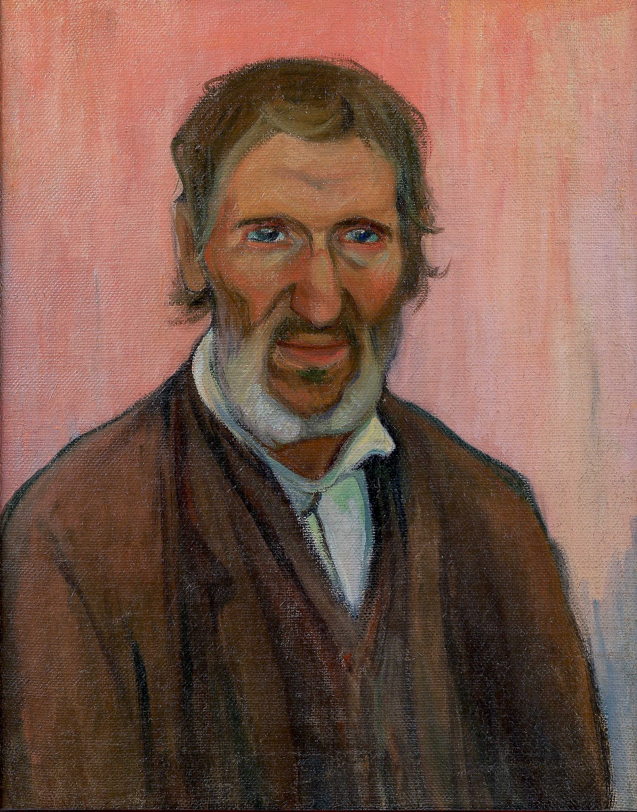 Ladislas SLEWINSKI (1854-1918) — Vieil homme au fond rose, circa 1899.