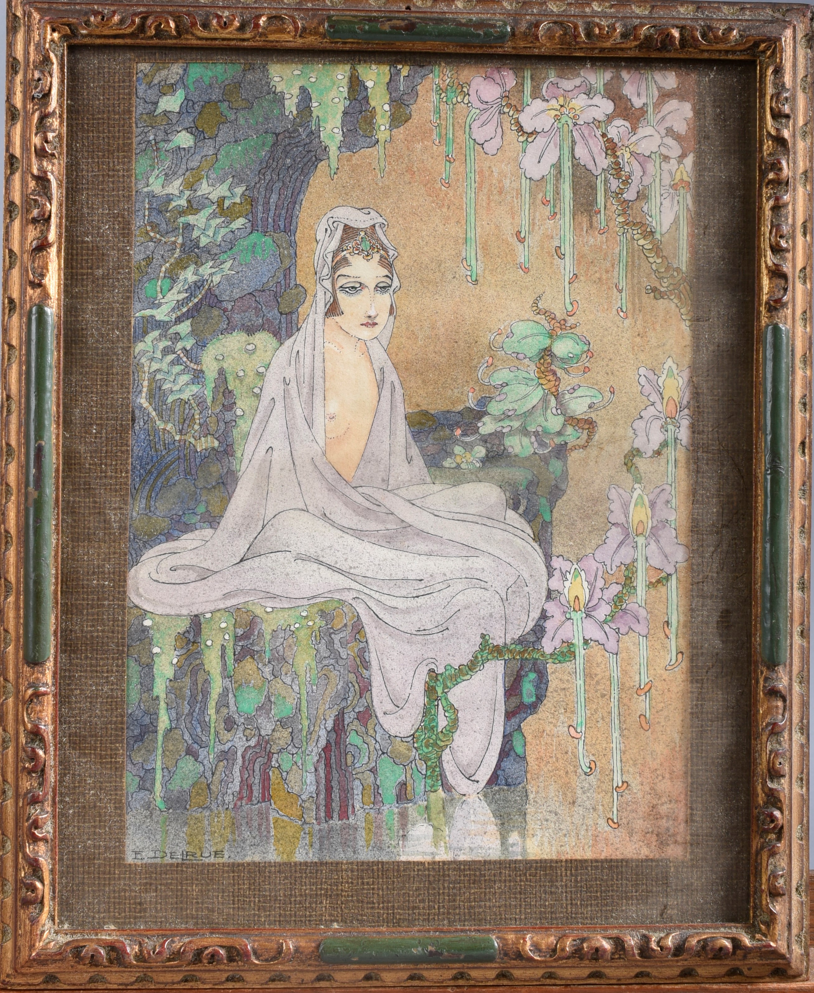 DELRUE Emile (XIXème-XXème Siècles) — Elégante drapée