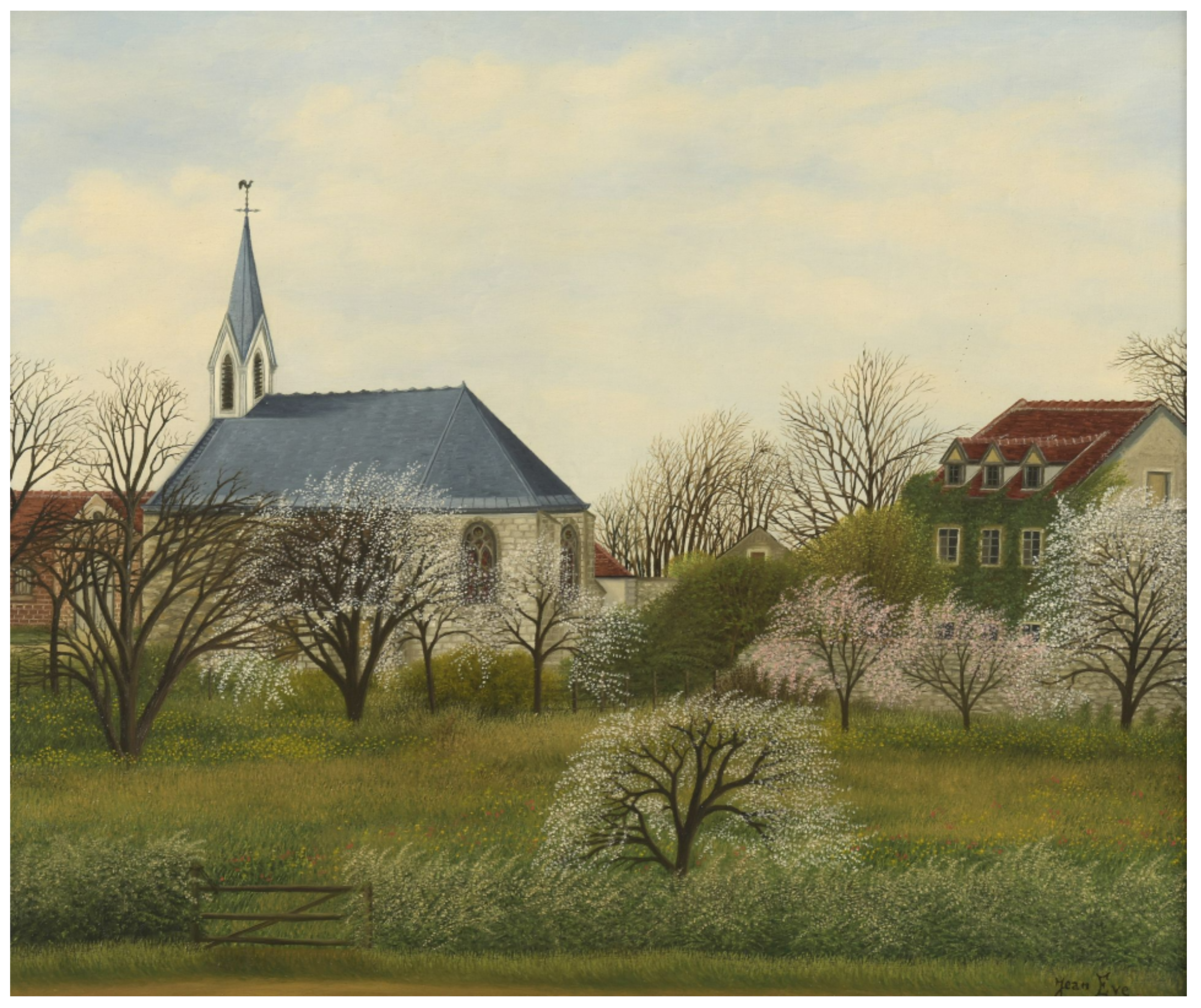 Jean EVE (1900-1968) — Vue d’église
