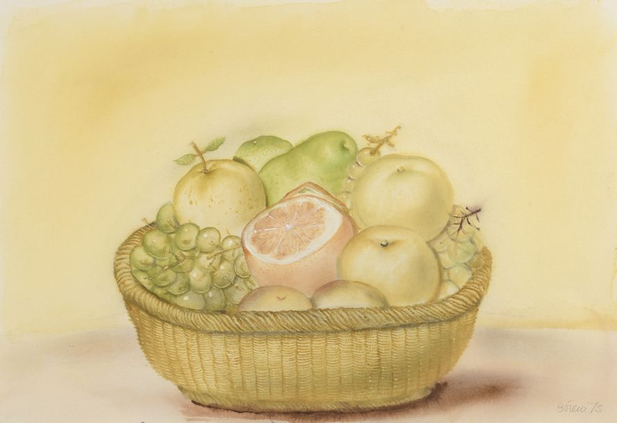 Fernando BOTERO (1932) — Nature morte à la corbeille de fruits, 1975