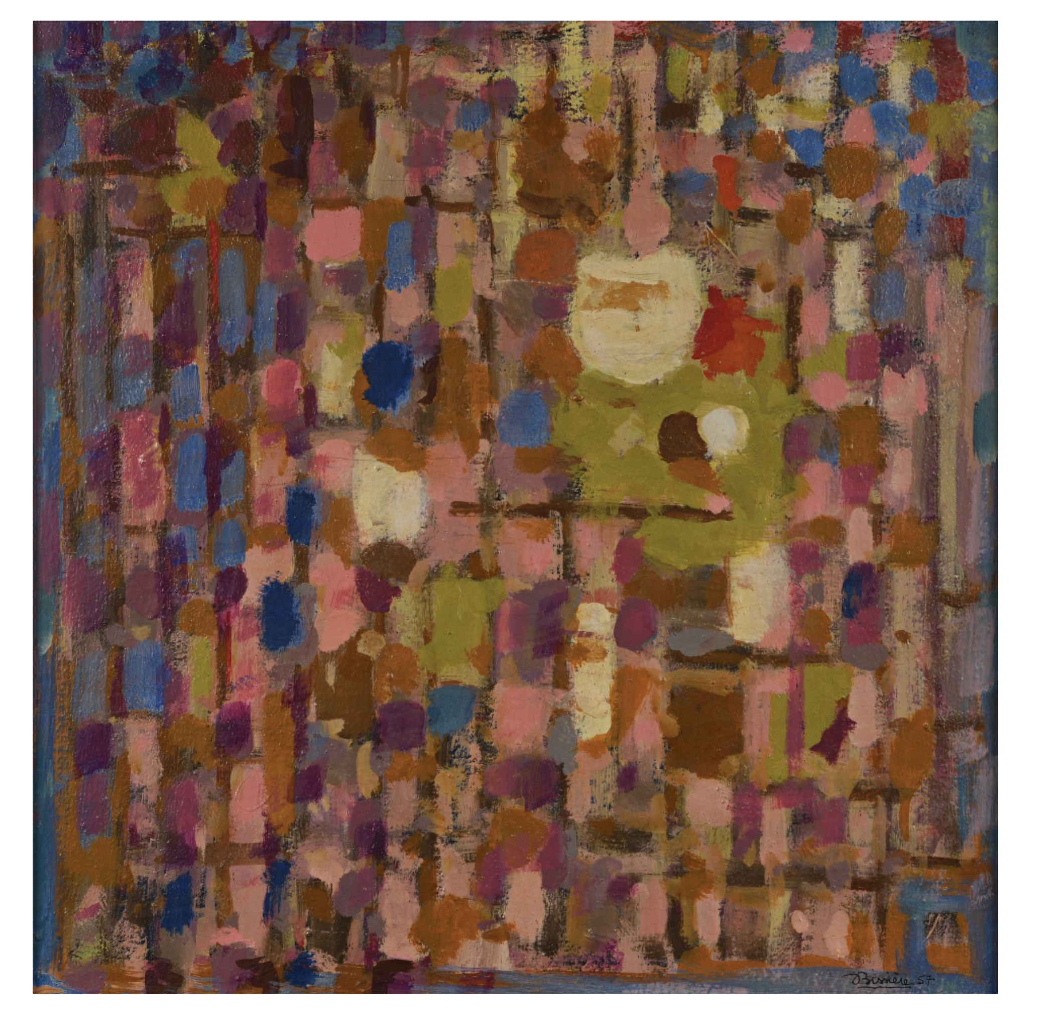 Roger BISSIERE (1886-1964) — Violet-bleu, 1957