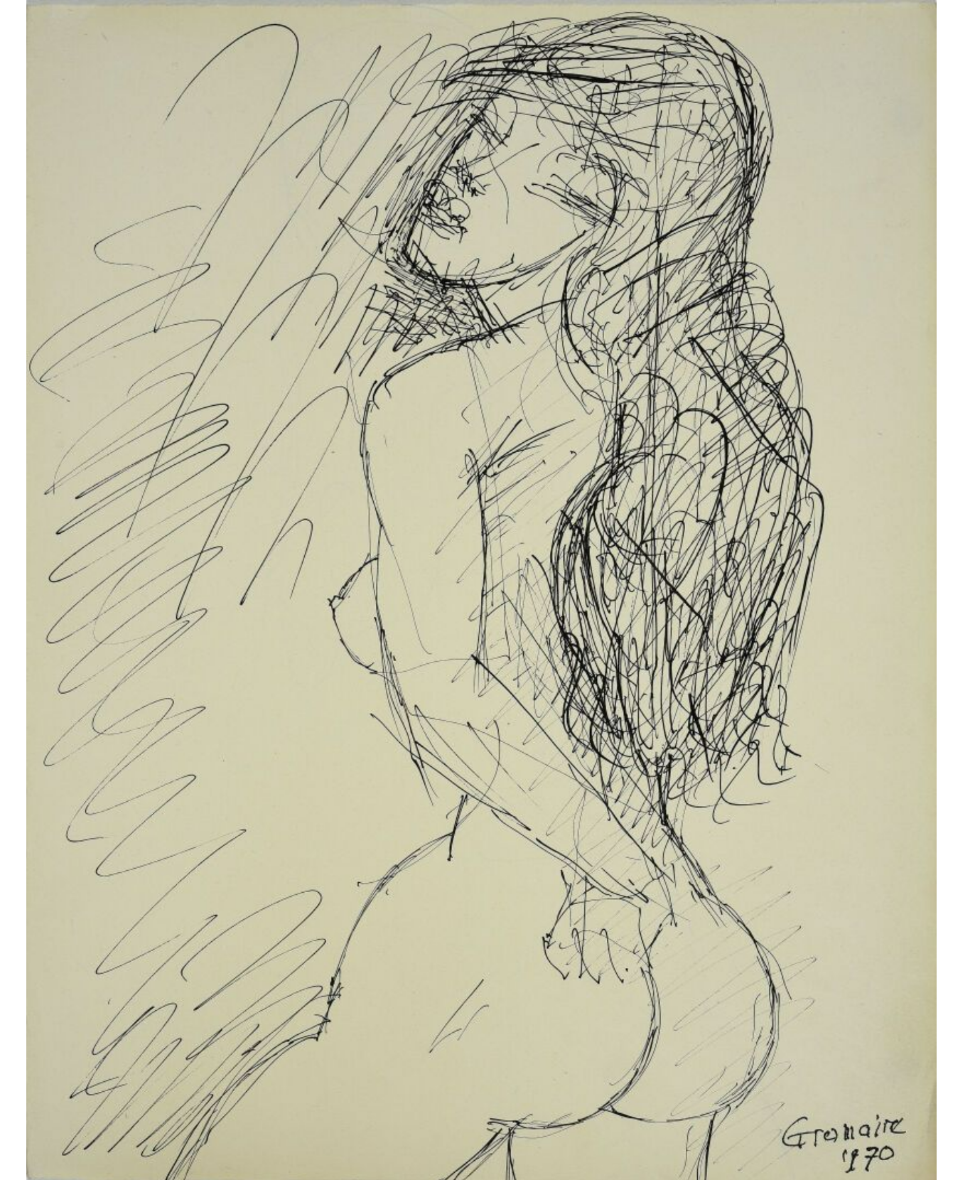 Marcel GROMAIRE (1892-1971) — Nu de dos, 1970.