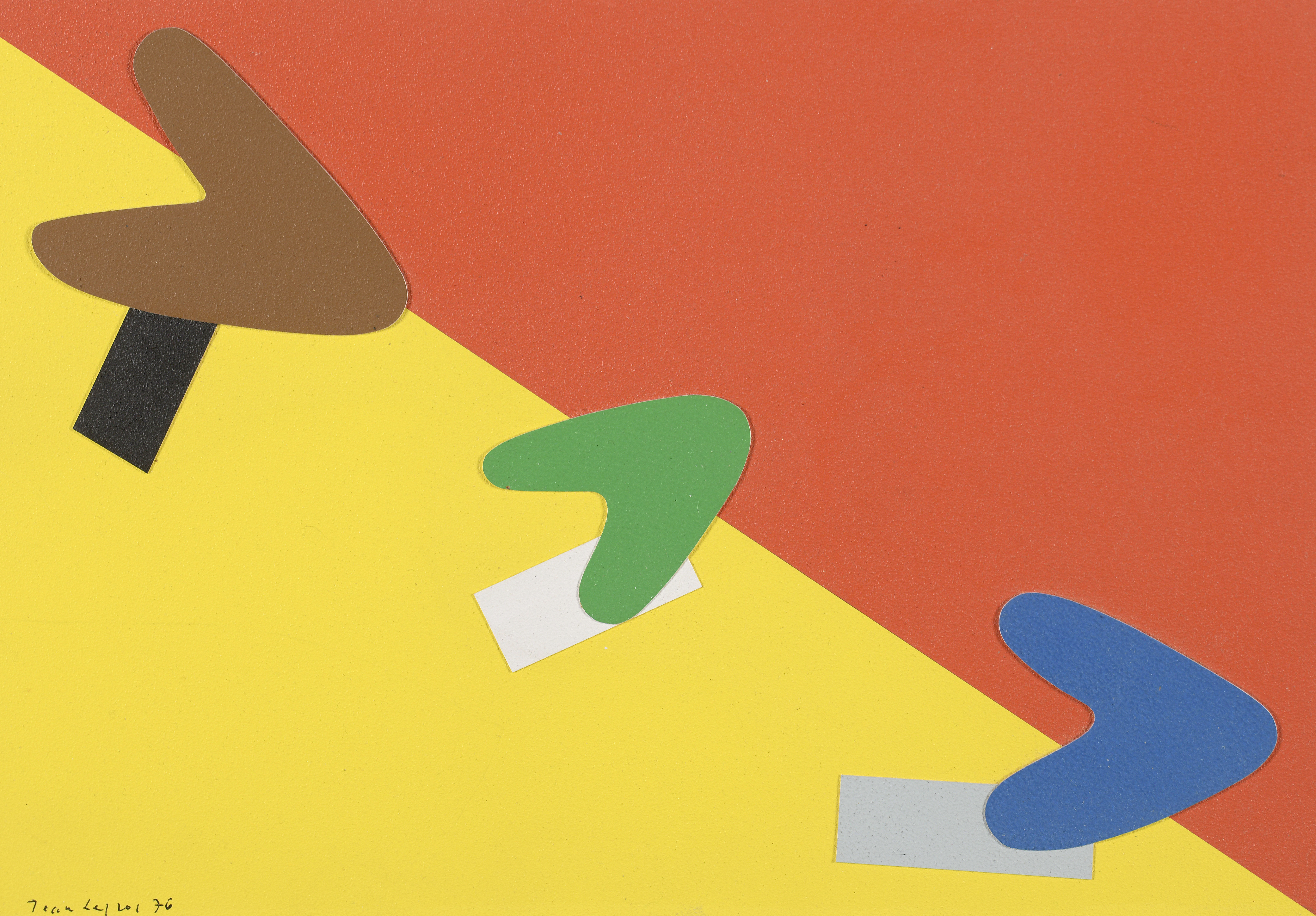 Jean LEGROS (1917-1981) — Maquette pour les Oiseaux, 1976