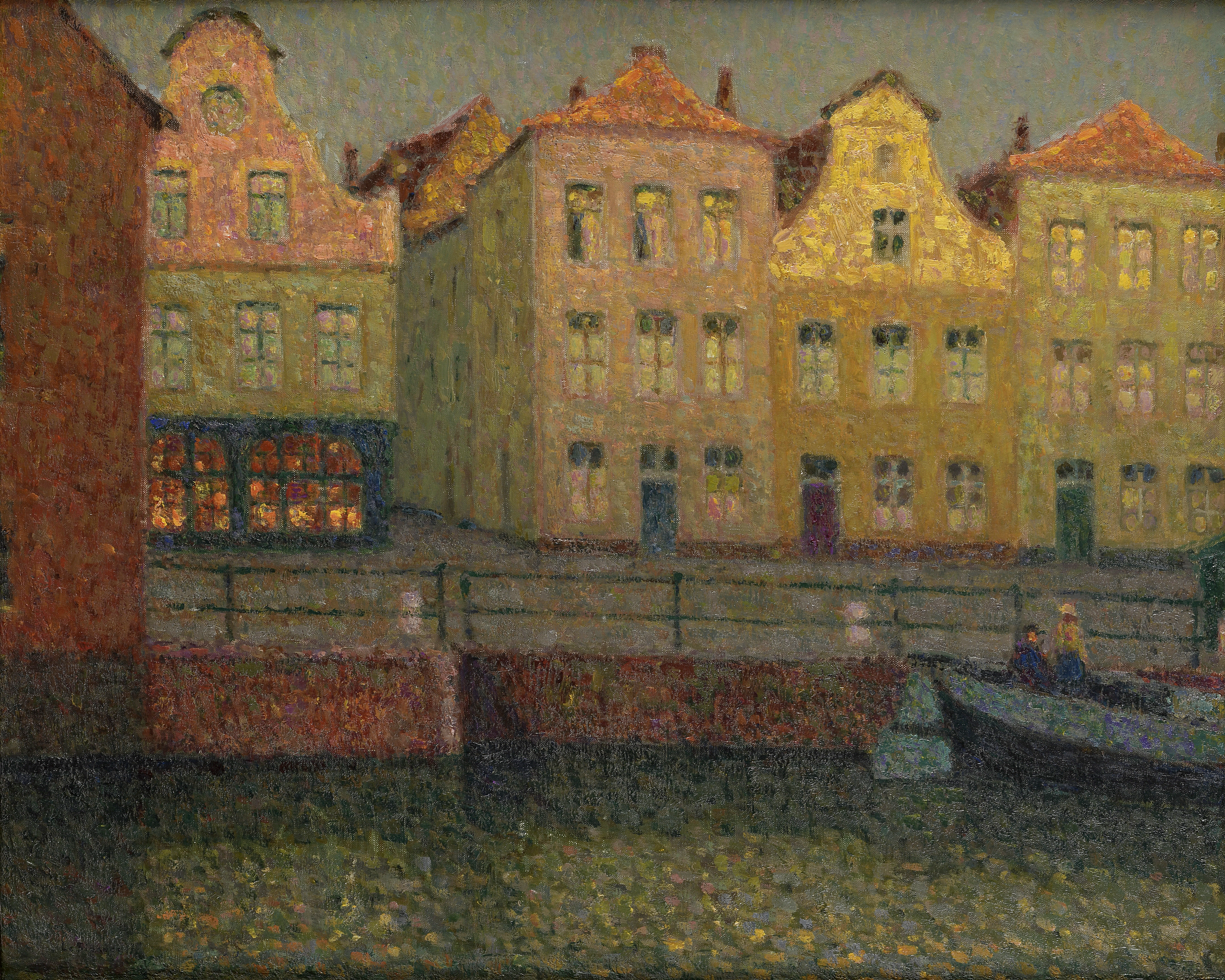 Henri LE SIDANER (1862-1939) — Quai des Poissonniers, Malines, 1931