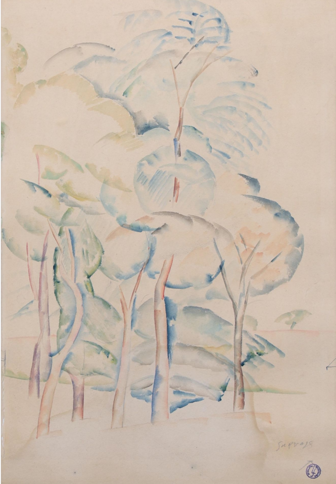 Léopold SURVAGE (1879-1968) — Les arbres