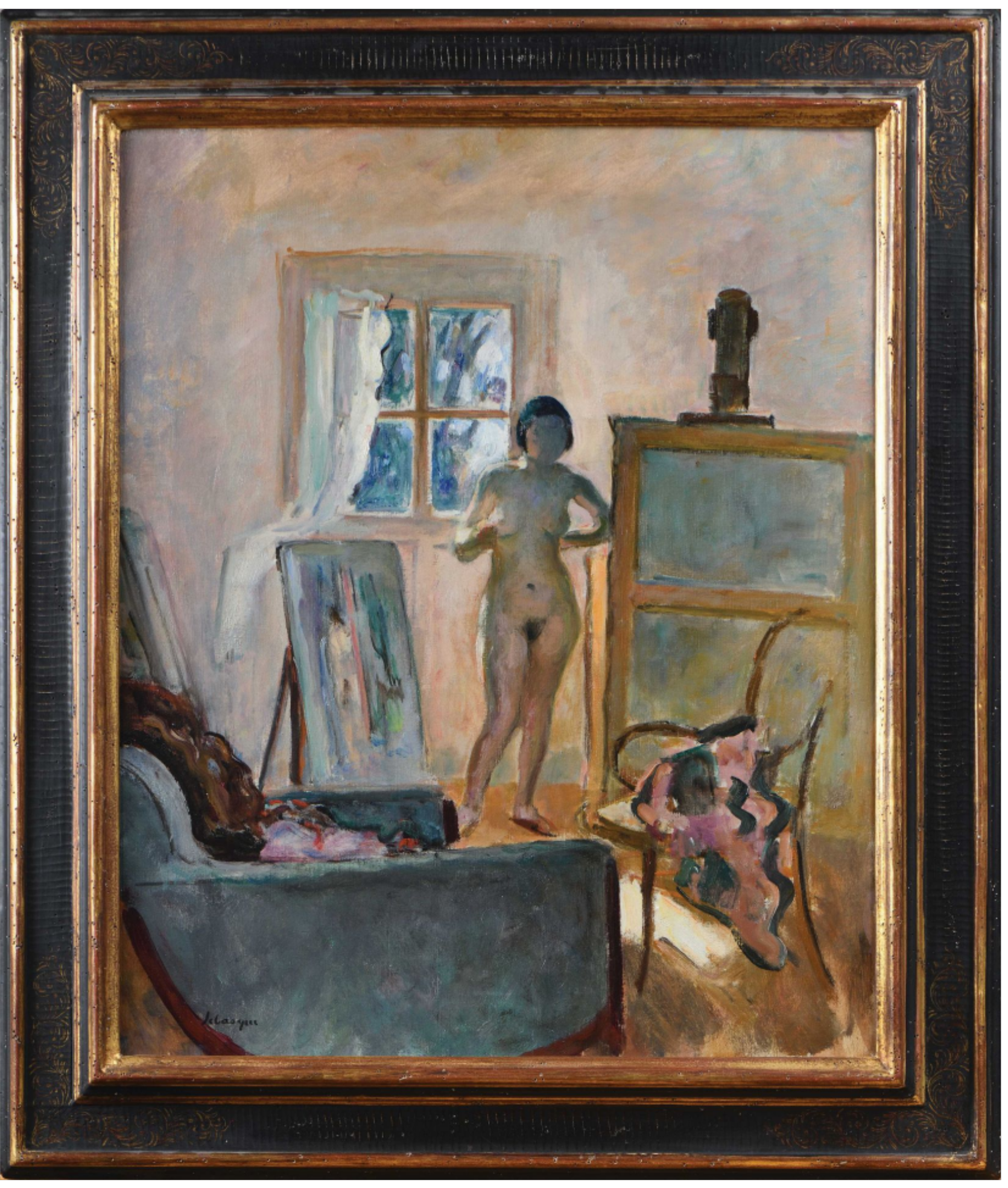 Henri Baptiste LEBASQUE (1865-1937) — Nu dans l'atelier