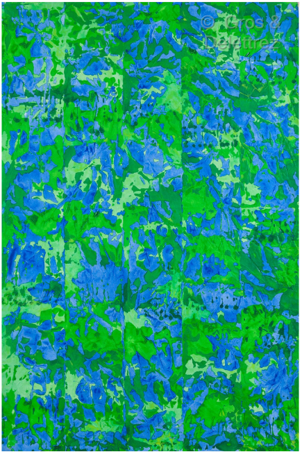 Claire PICHAUD (1935-2017) — Figures aléatoires, 1989 Bleu vert