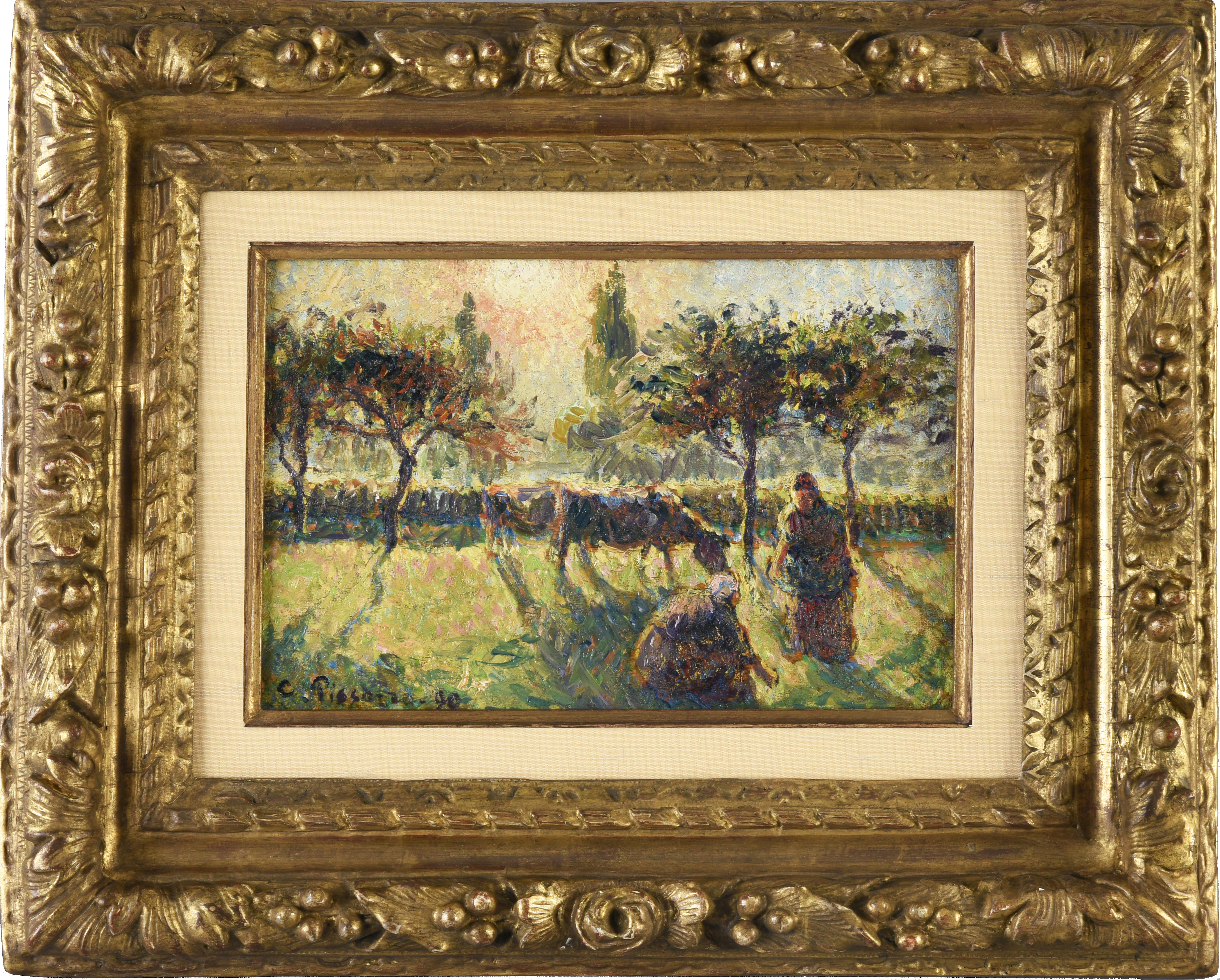Camille PISSARRO (1830-1903) — Gardeuses de vaches à Eragny, 1890