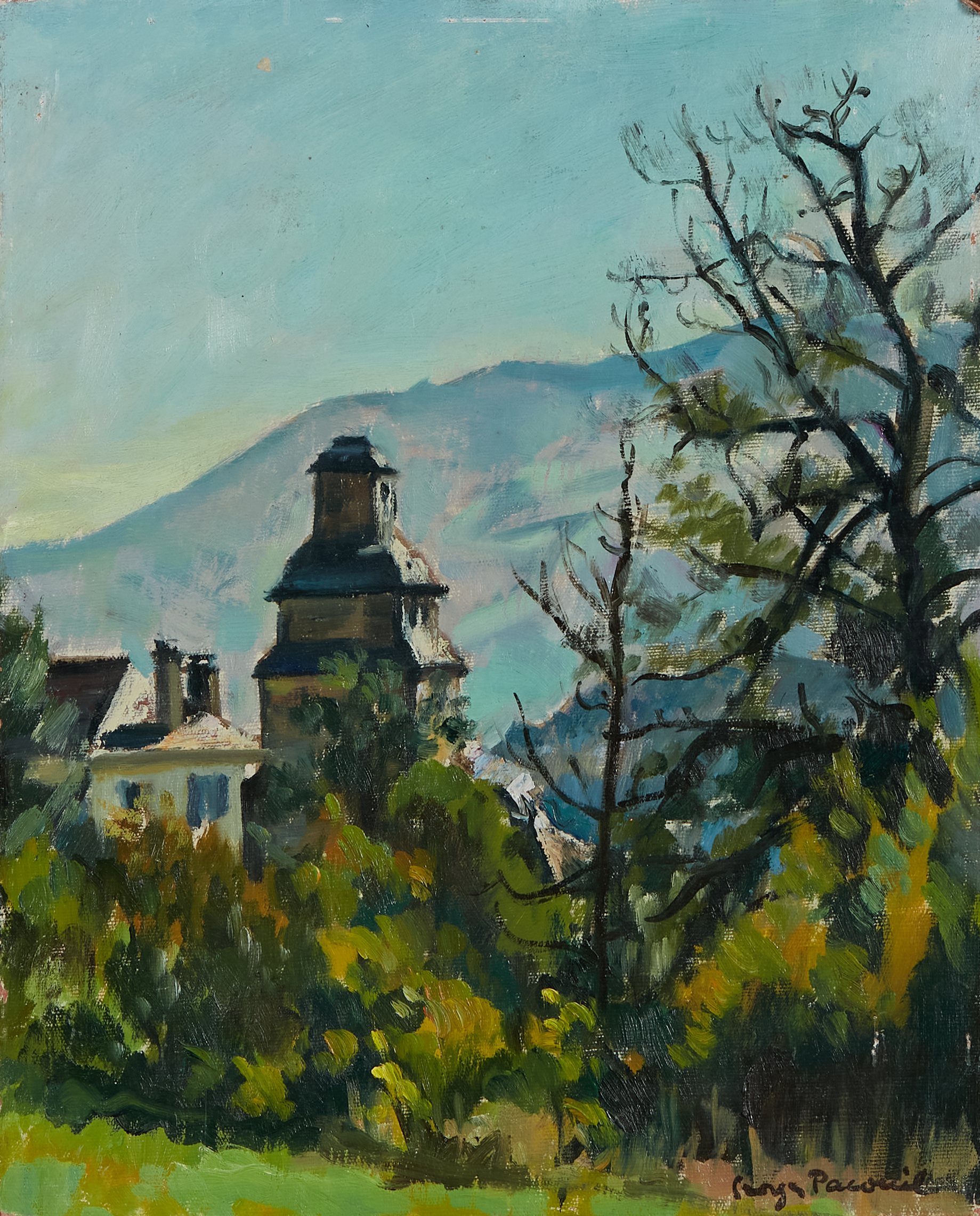 Georges PACOUIL (1903-1996) — Village au pied de l'Aubisque (Pyrénées)