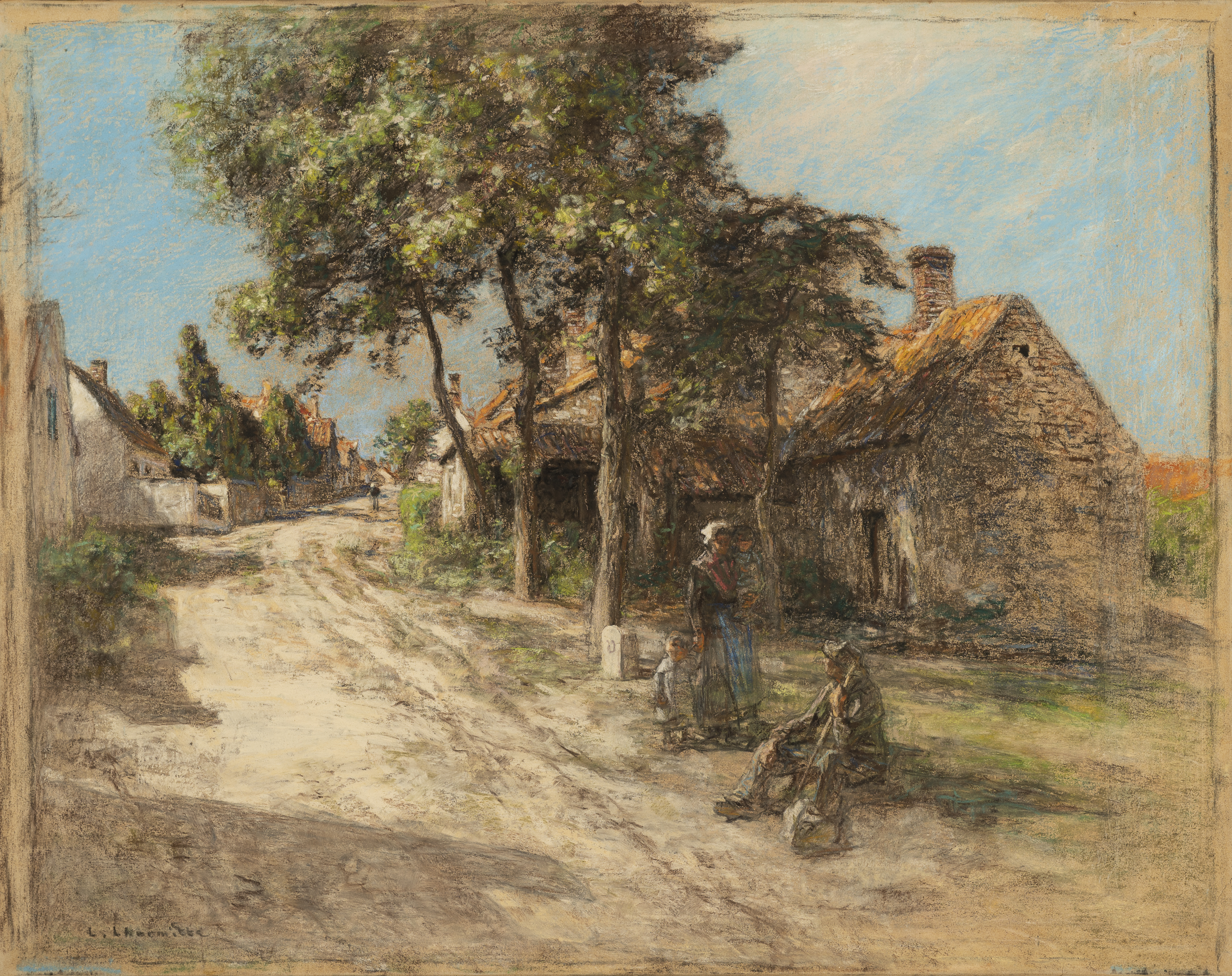 Léon Augustin LHERMITTE (1844-1925) — Une Route en Artois, 1905.