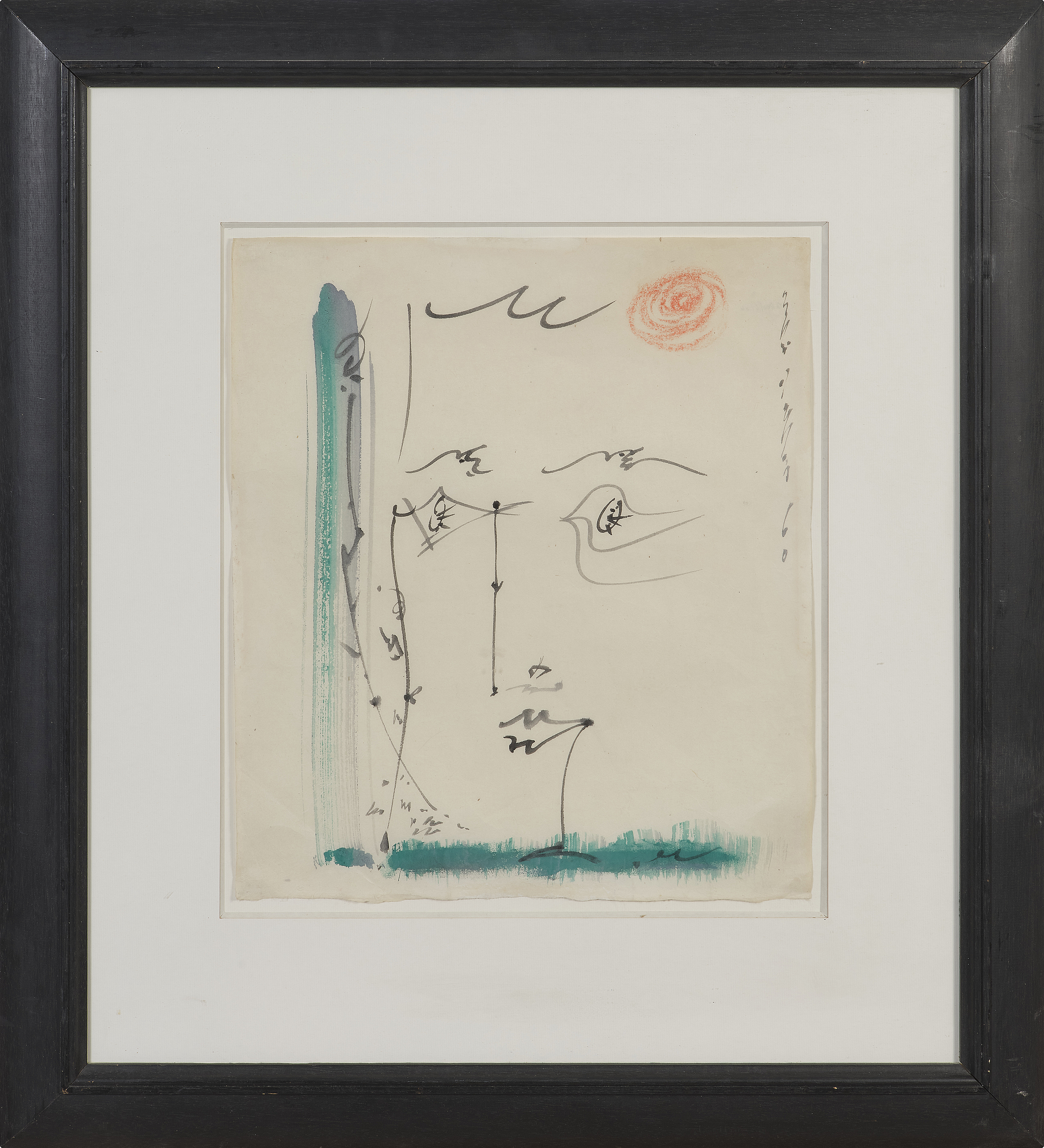 André MASSON [FRANCE] (1896-1987) — Visage, 1960