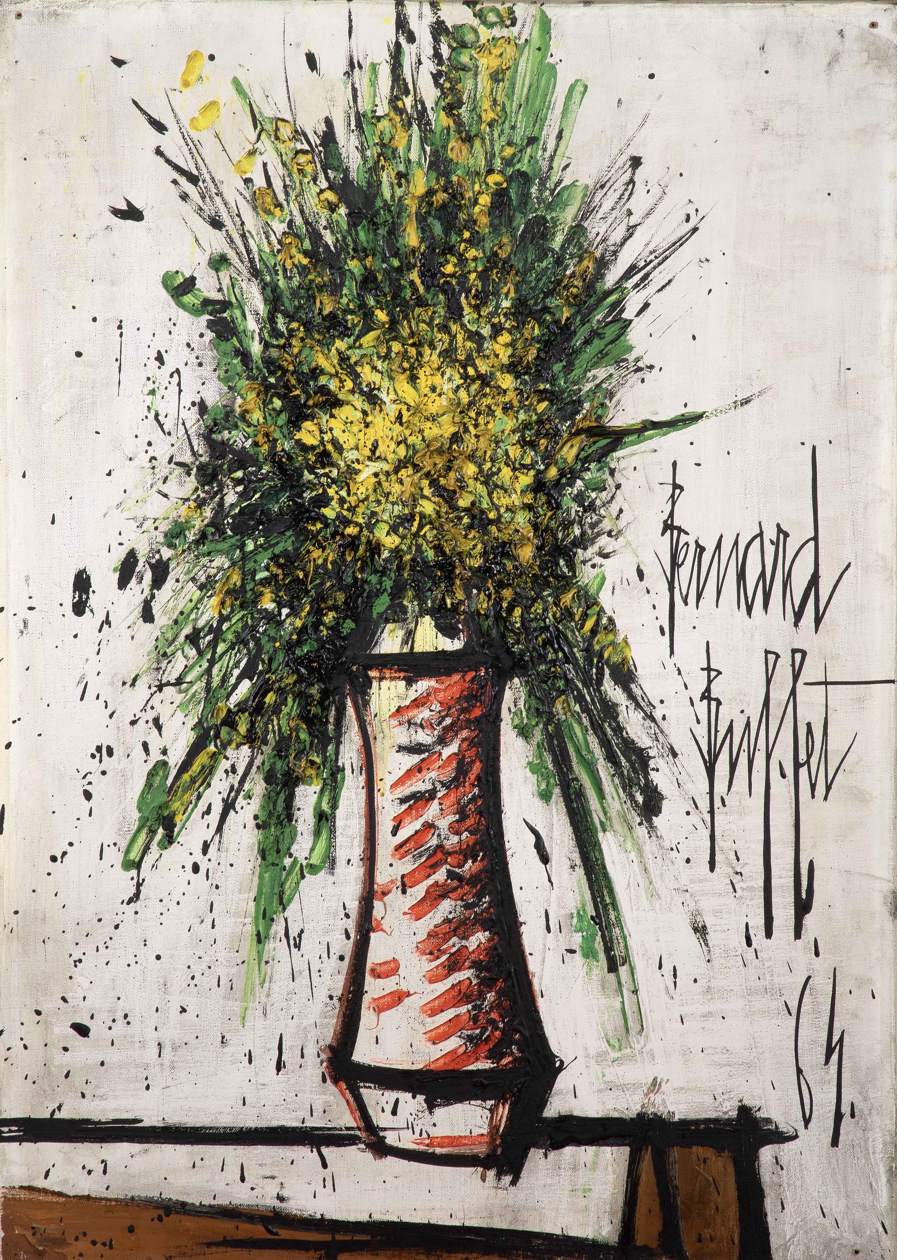 Bernard BUFFET (1928-1999) — Bouquet de fleurs jaunes, 1964