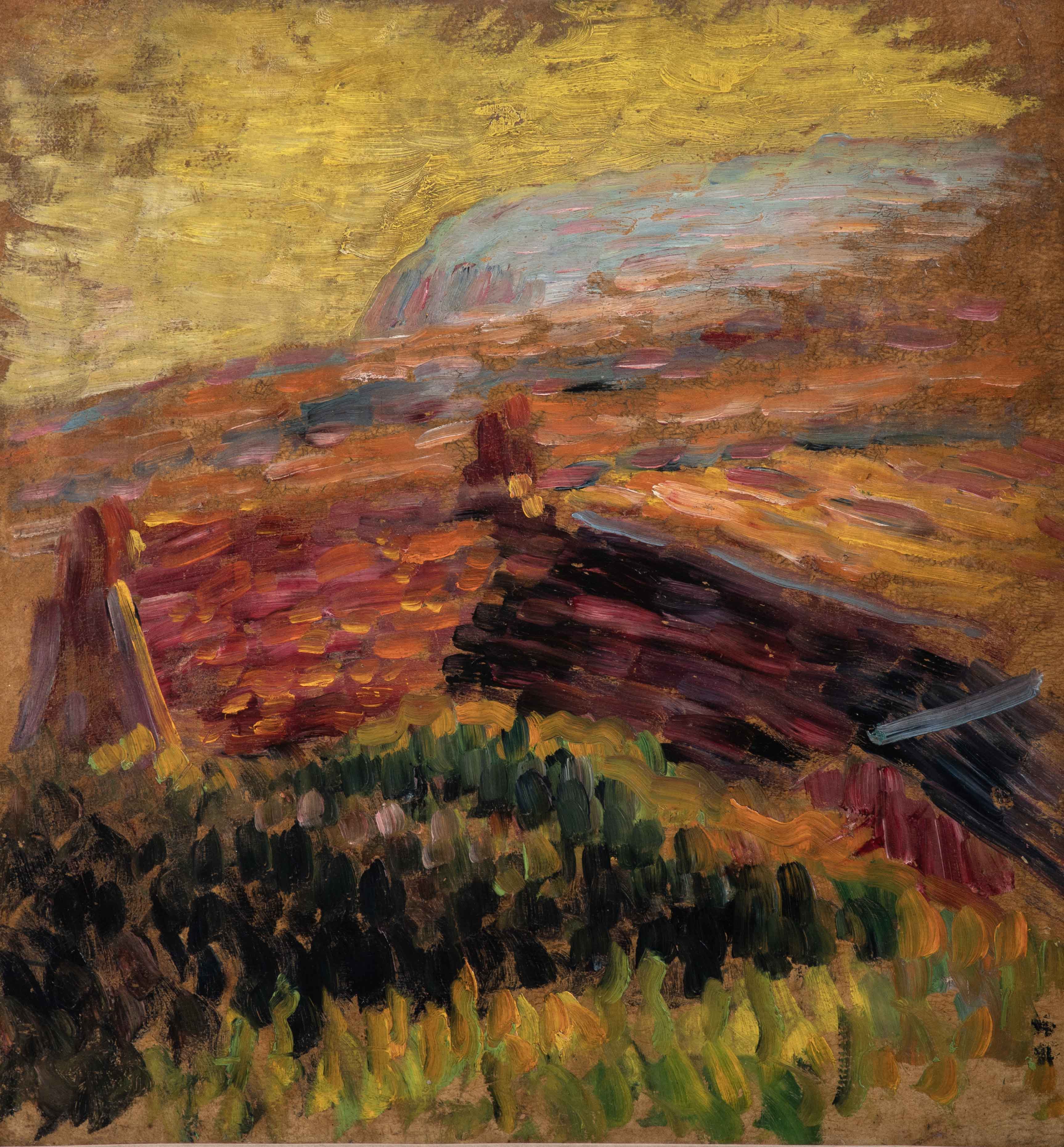 Alexei von JAWLENSKY (1864-1941) — Le toit rouge dans les champs, carantec, circa 1906
