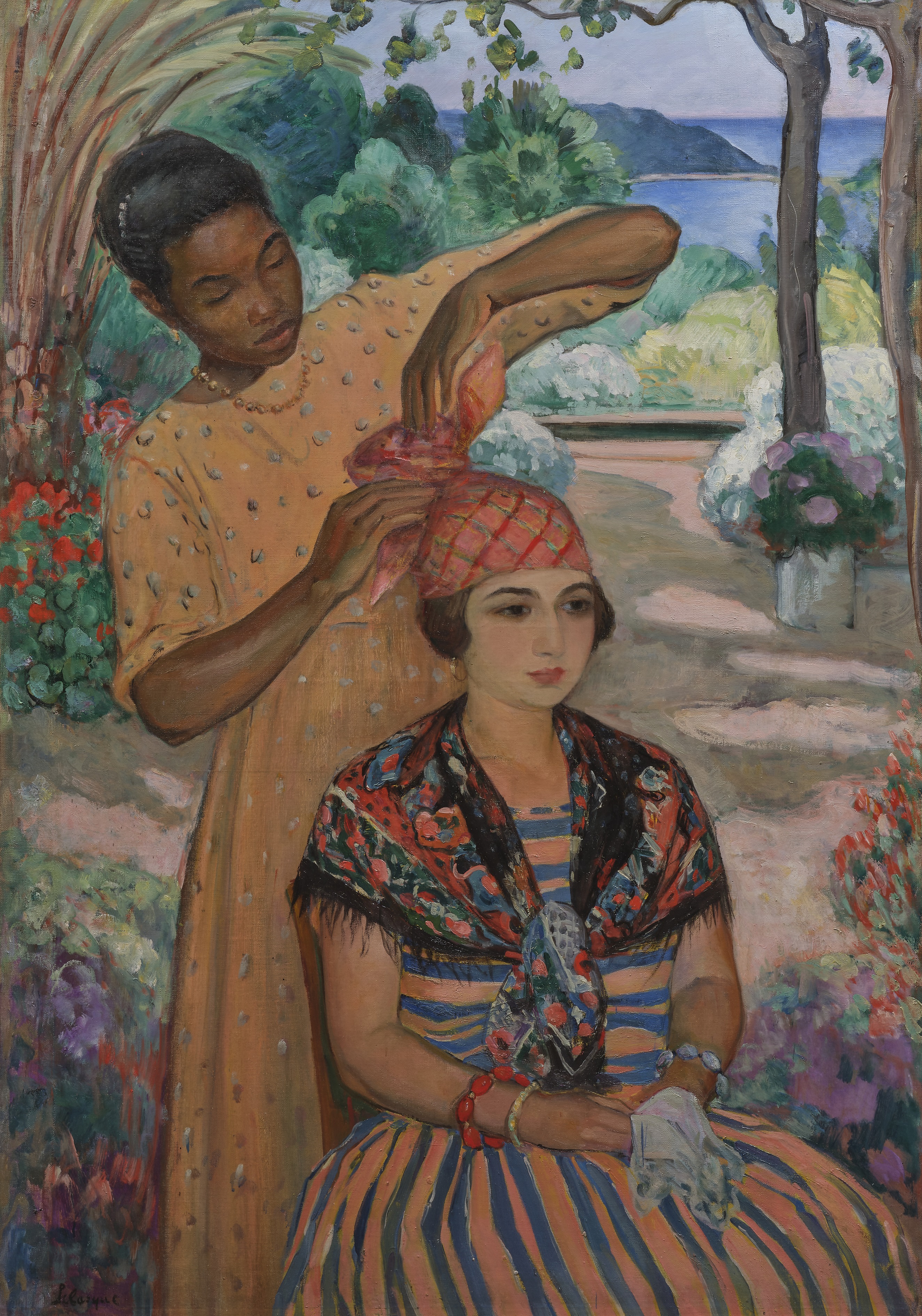 Henri LEBASQUE (1865 -1937) — La toilette, Le Pradet, 1923