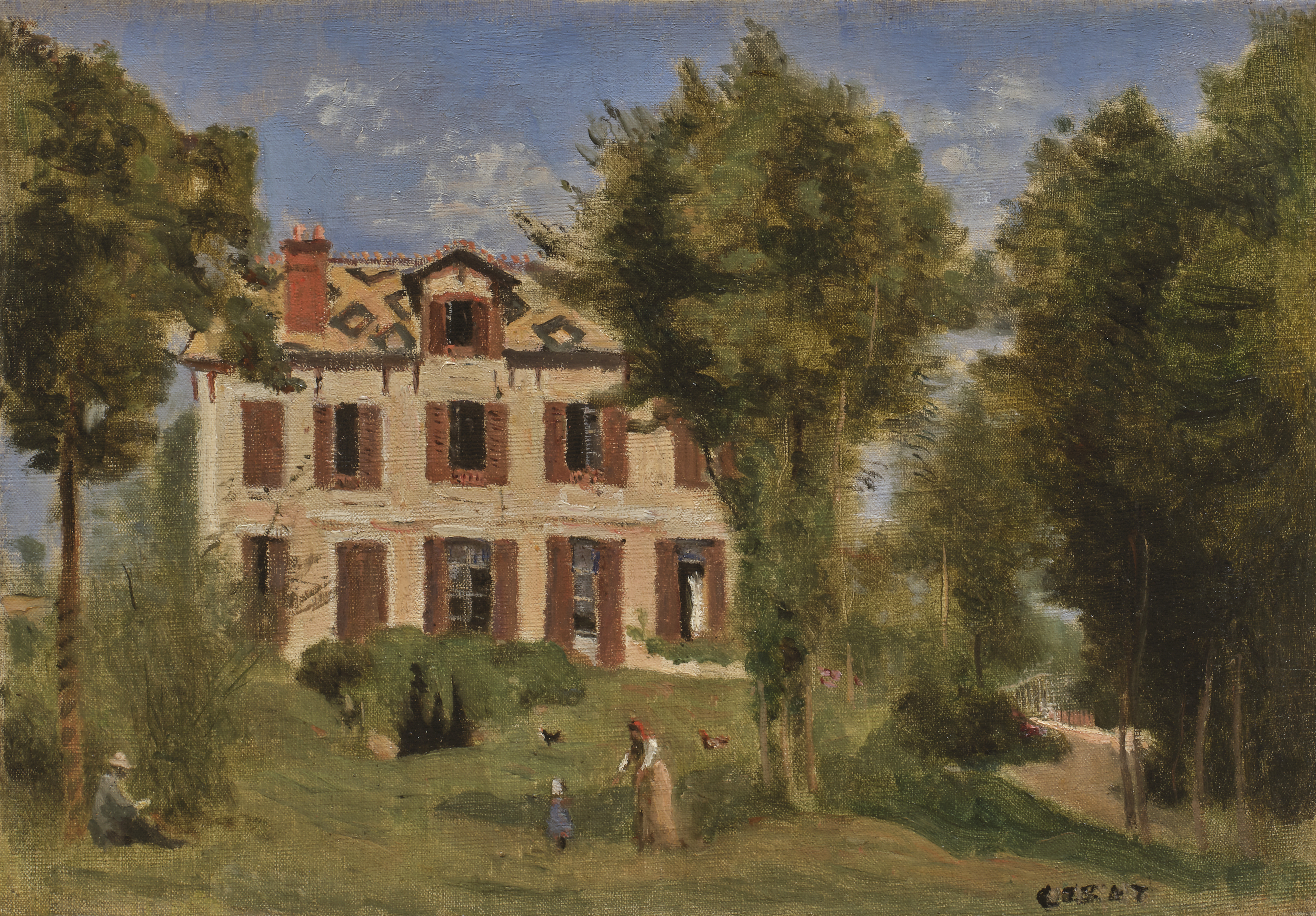 Camille COROT (1796-1875) — La Maison de M. Preschez à Coulommiers, été 1868