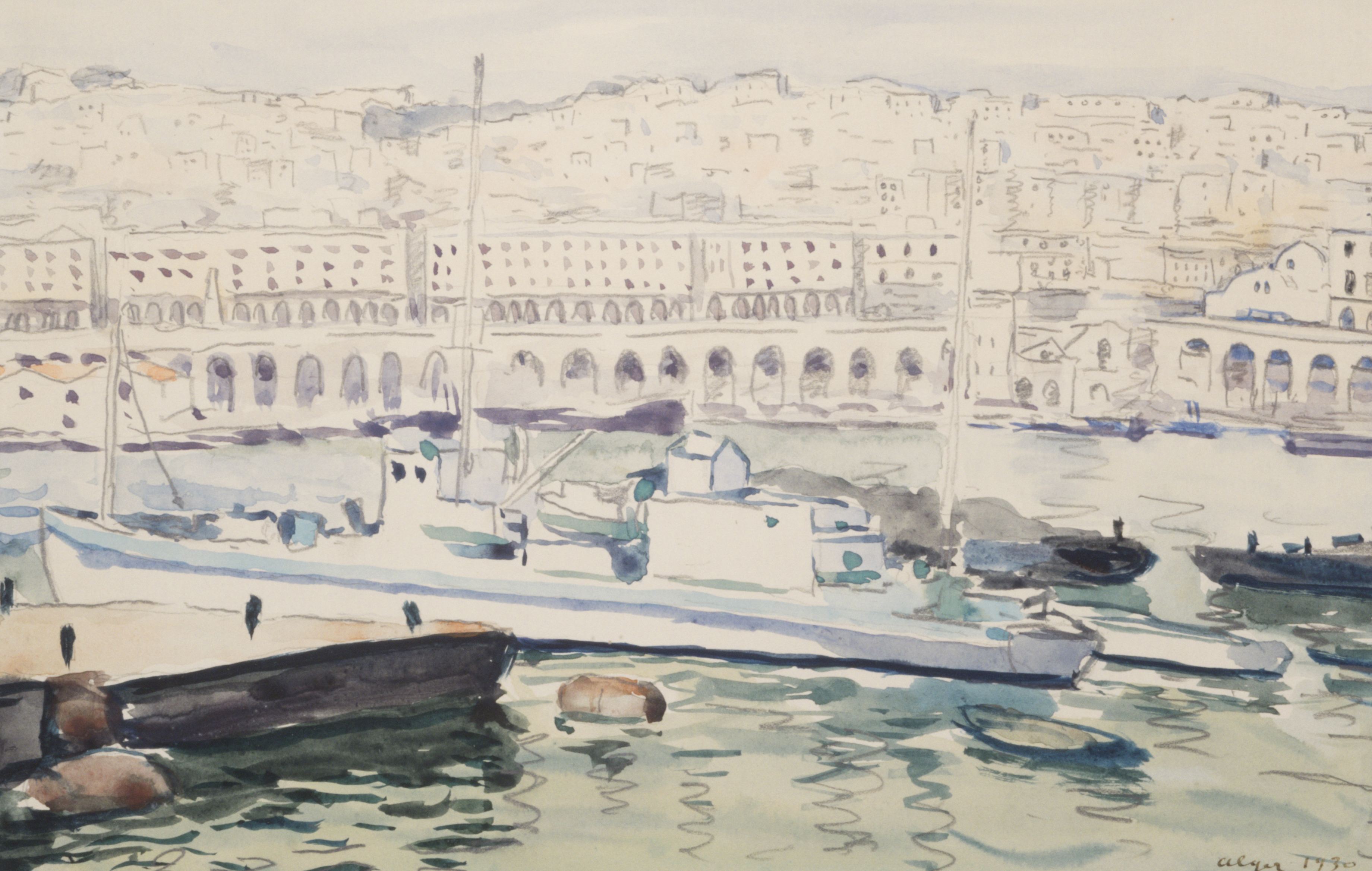 Albert MARQUET (1875-1947) — Alger, le port, 1930