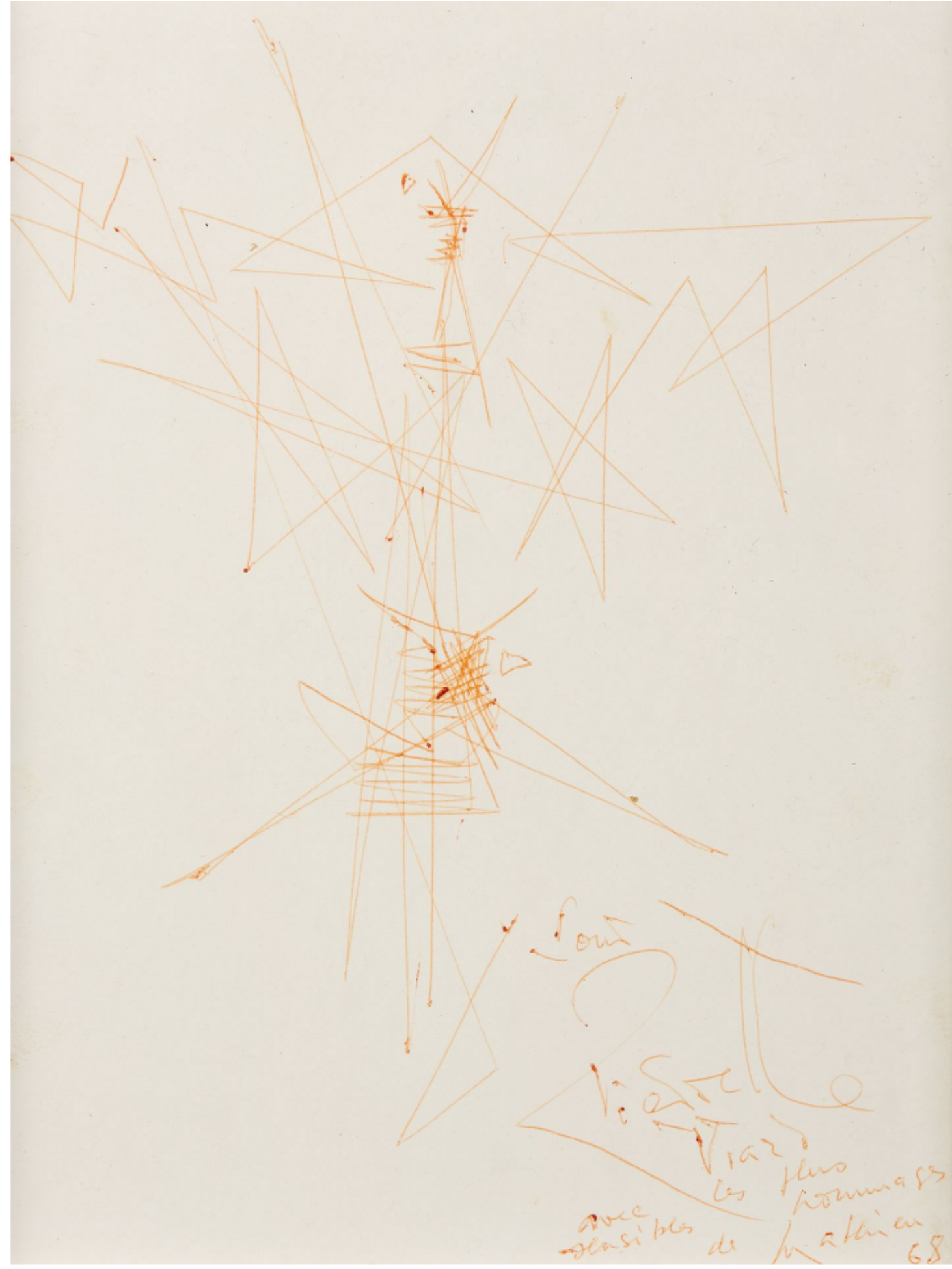 Georges MATHIEU (1921-2012) — Sans titre