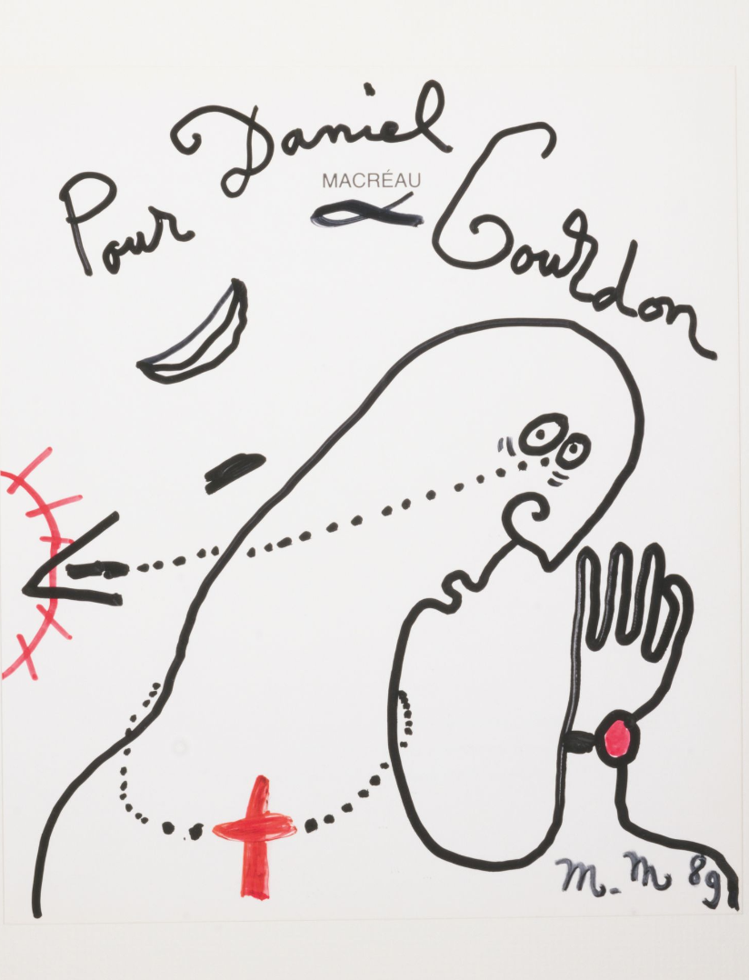 Michel MACREAU (1935-1995) — Personnage la main levée, 1989