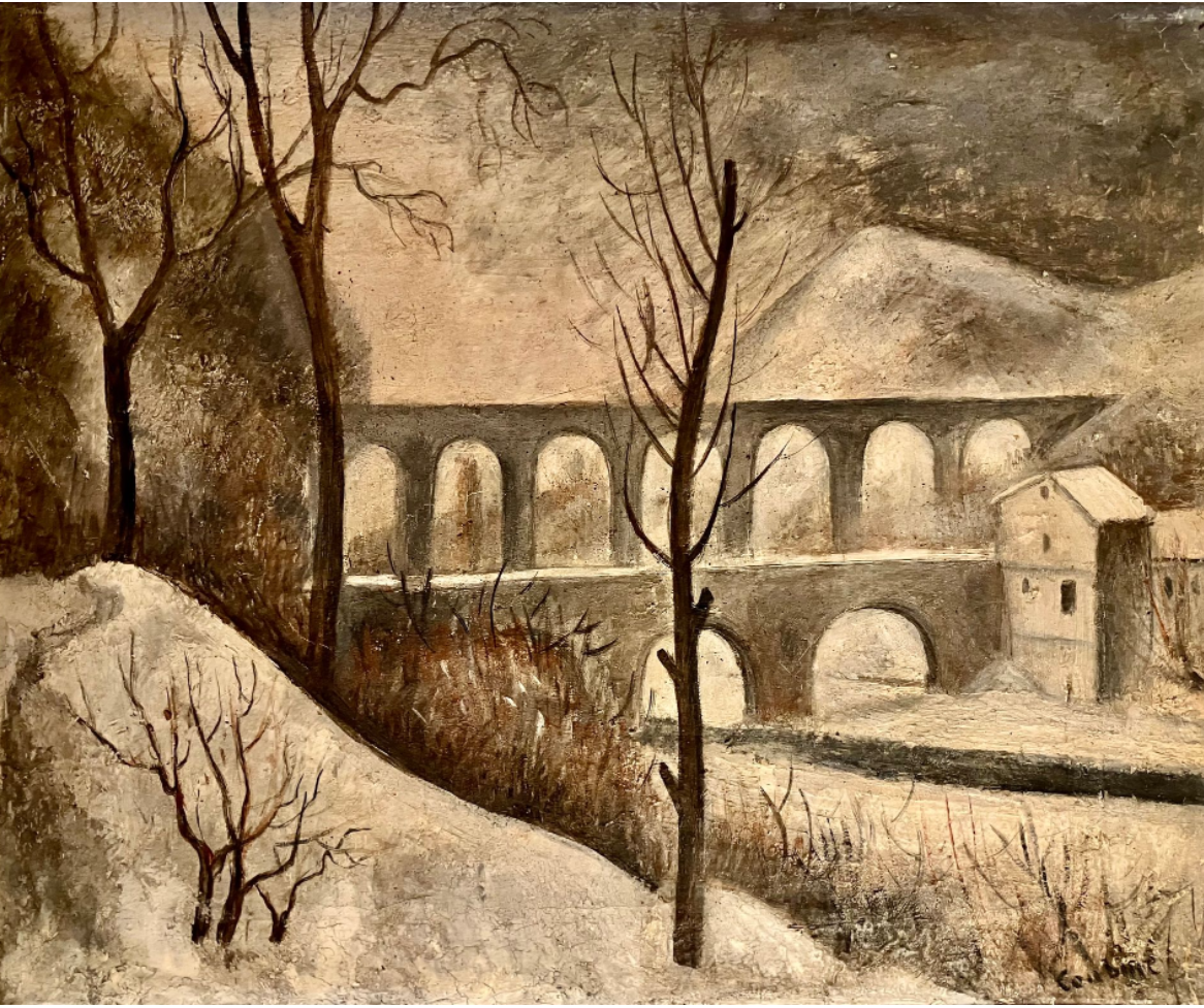 Othon COUBINE dit Otakar KUBIN (1883-1969) — Aqueduc sous la neige