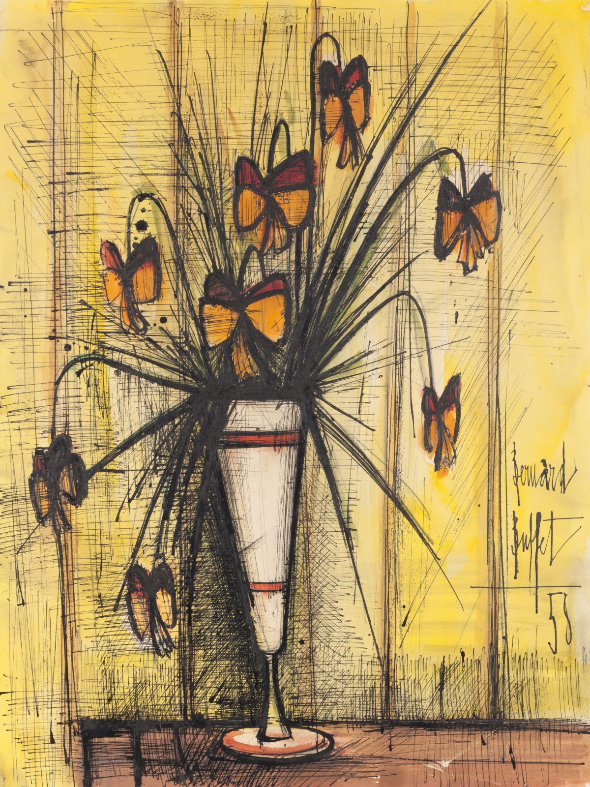  — Bouquet de fleurs papillon