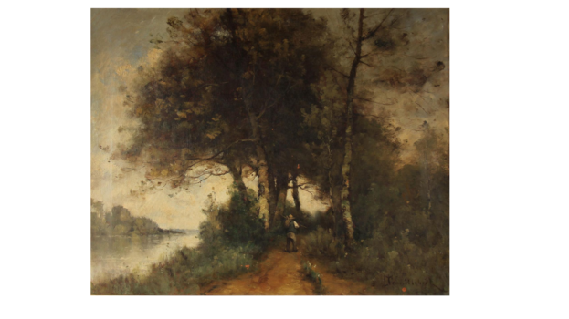  — Personnage marchant le long de la rivière