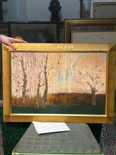 École Suédoise — Paysage aux arbres