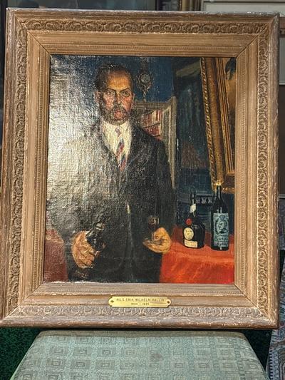 Attribué à Nils Erik Wilhelm HALLIN — Portrait de Théodore Chastoney, gérant du restaurant du Cercle.