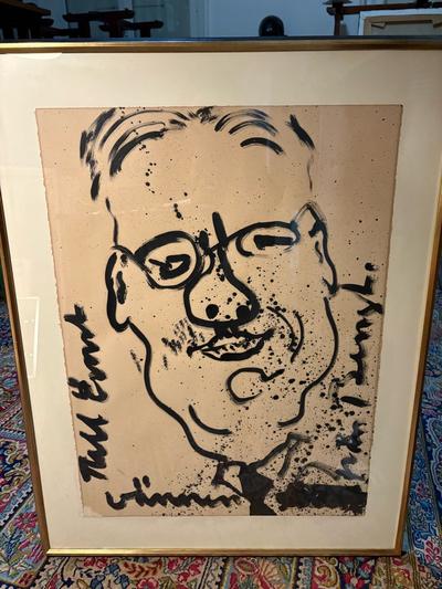 Bengt LINDSTRÖM — Portrait d’Ernst WALLIN, consul de Suède, vers 1982