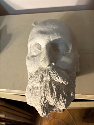Masque mortuaire présumé d’Alfred  Nobel — platre
