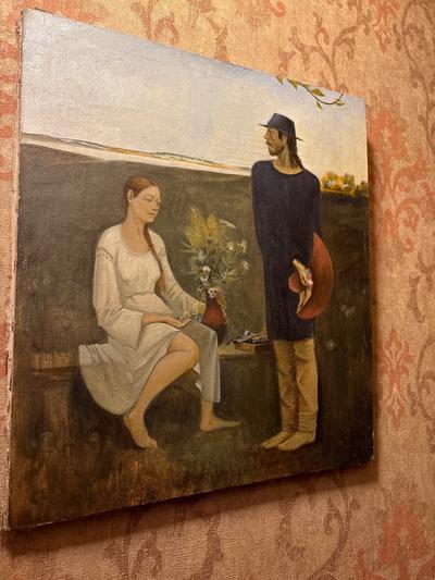 Gapsha — Le peintre et son modèle dans un paysage