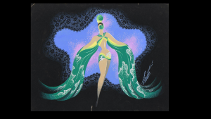 — Danseuse à la traîne verte costume de femme