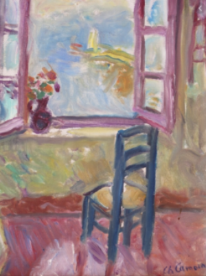 Le Pot de fleurs sur le rebord de la fenêtre de l'atelier, Saint Tropez