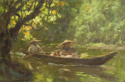 — Famille phillipine dans une barque