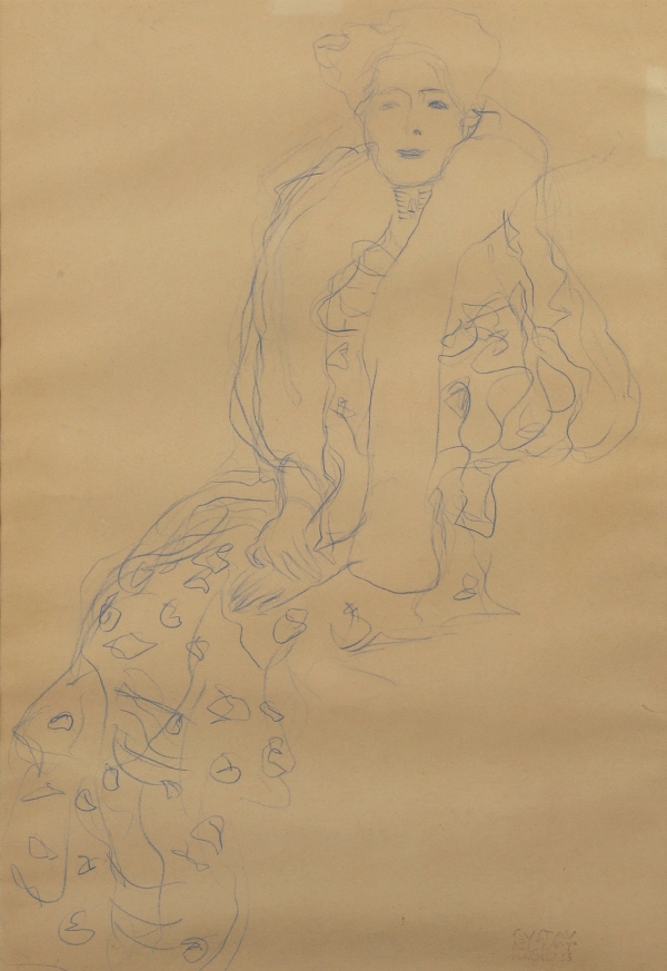 Gustav KLIMT (1862-1918) — Etude pour le Portrait de Fritza Riedler, peint en 1906