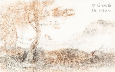 — Souvenir de Toscane. Cavaliers s’éloignant.